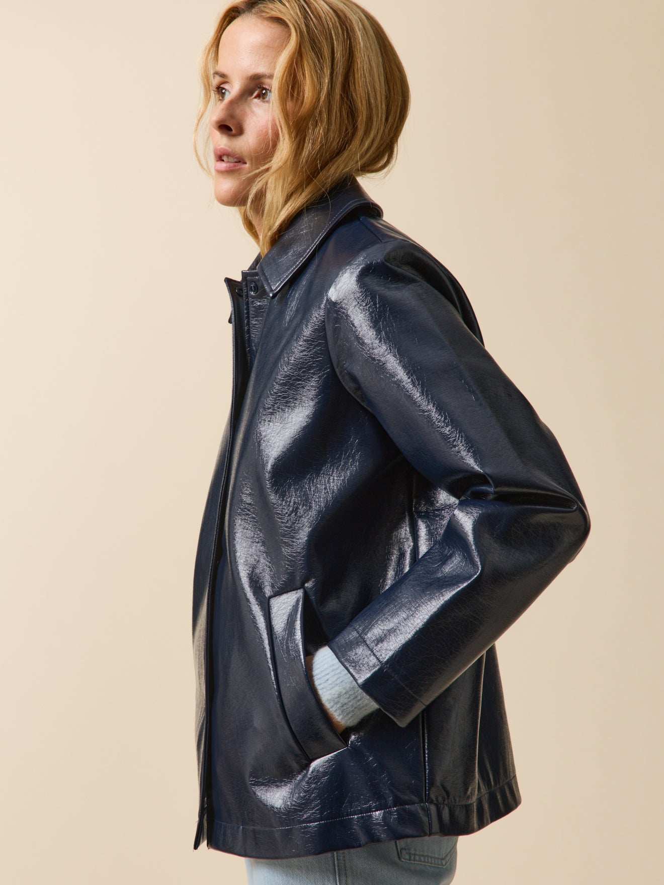 Manteau vinyle femme