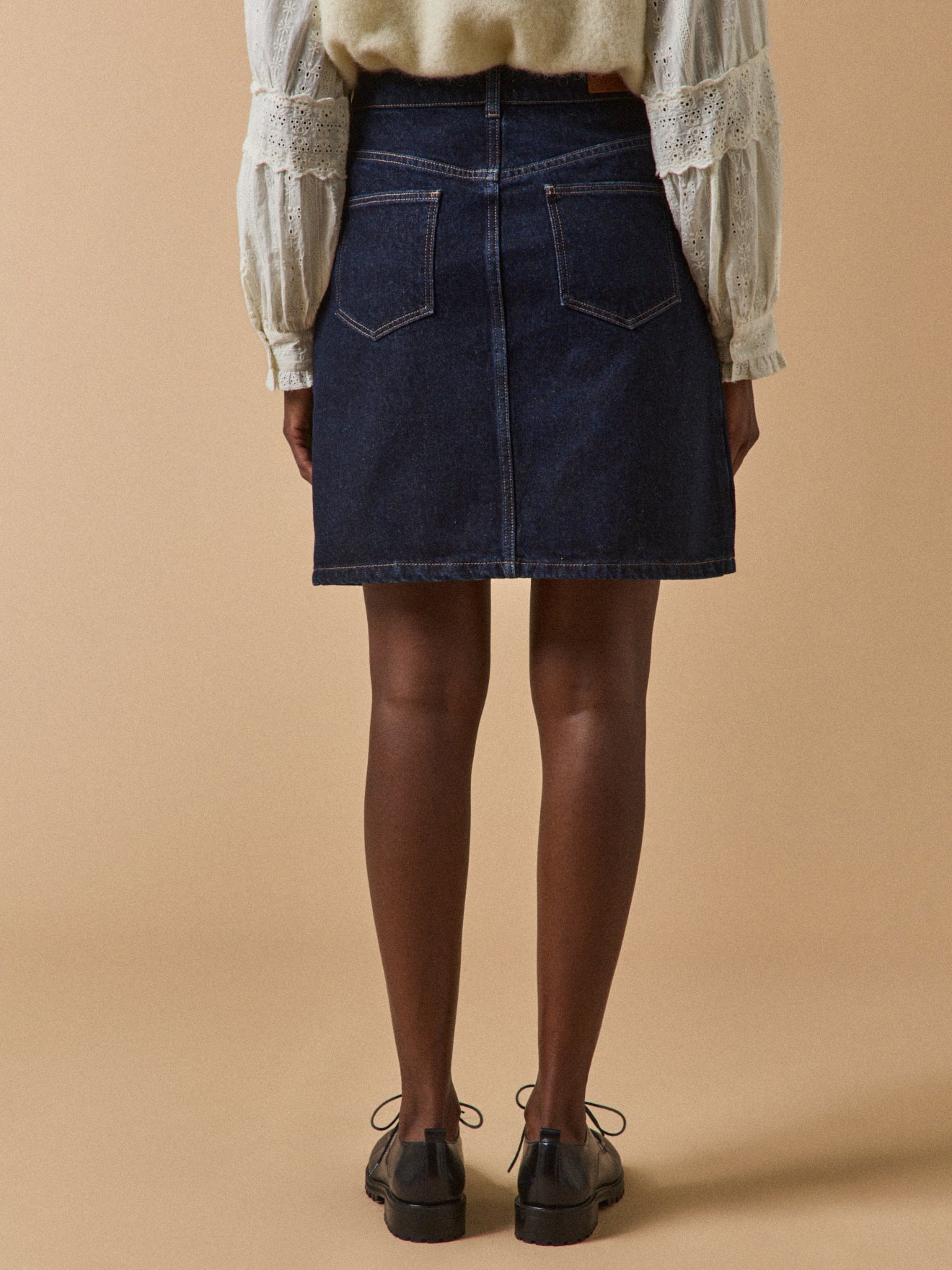 Jupe courte jean femme - denim coton biologique