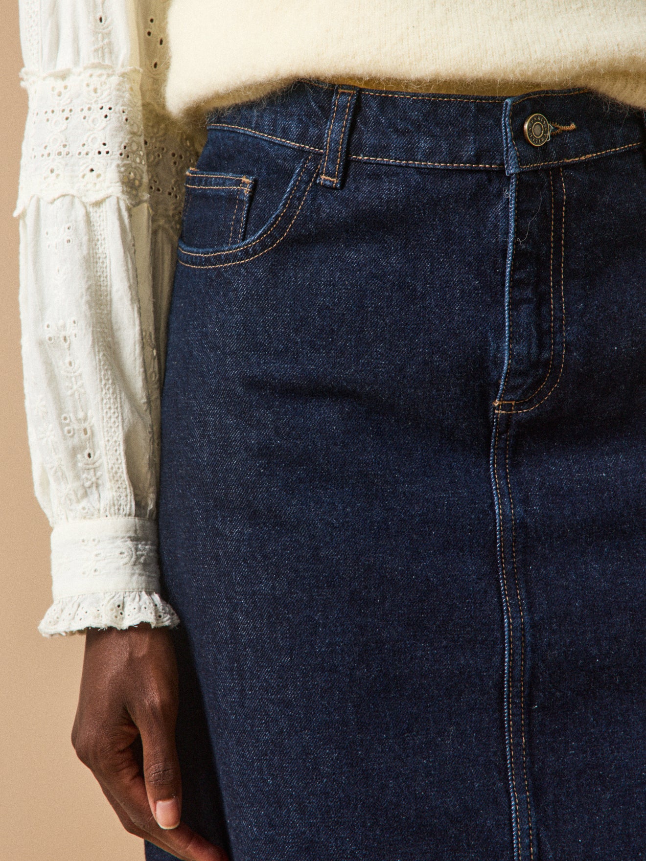 Jupe courte jean femme - denim coton biologique