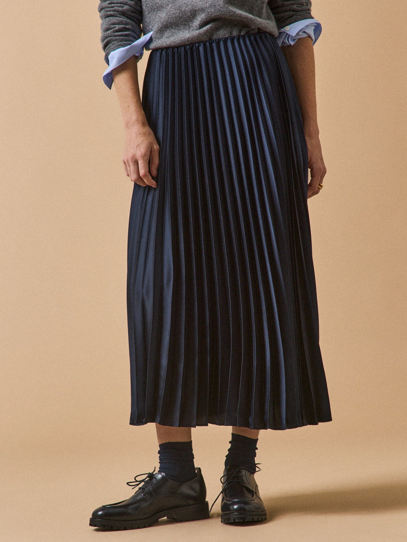Jupe longue femme plissée soleil