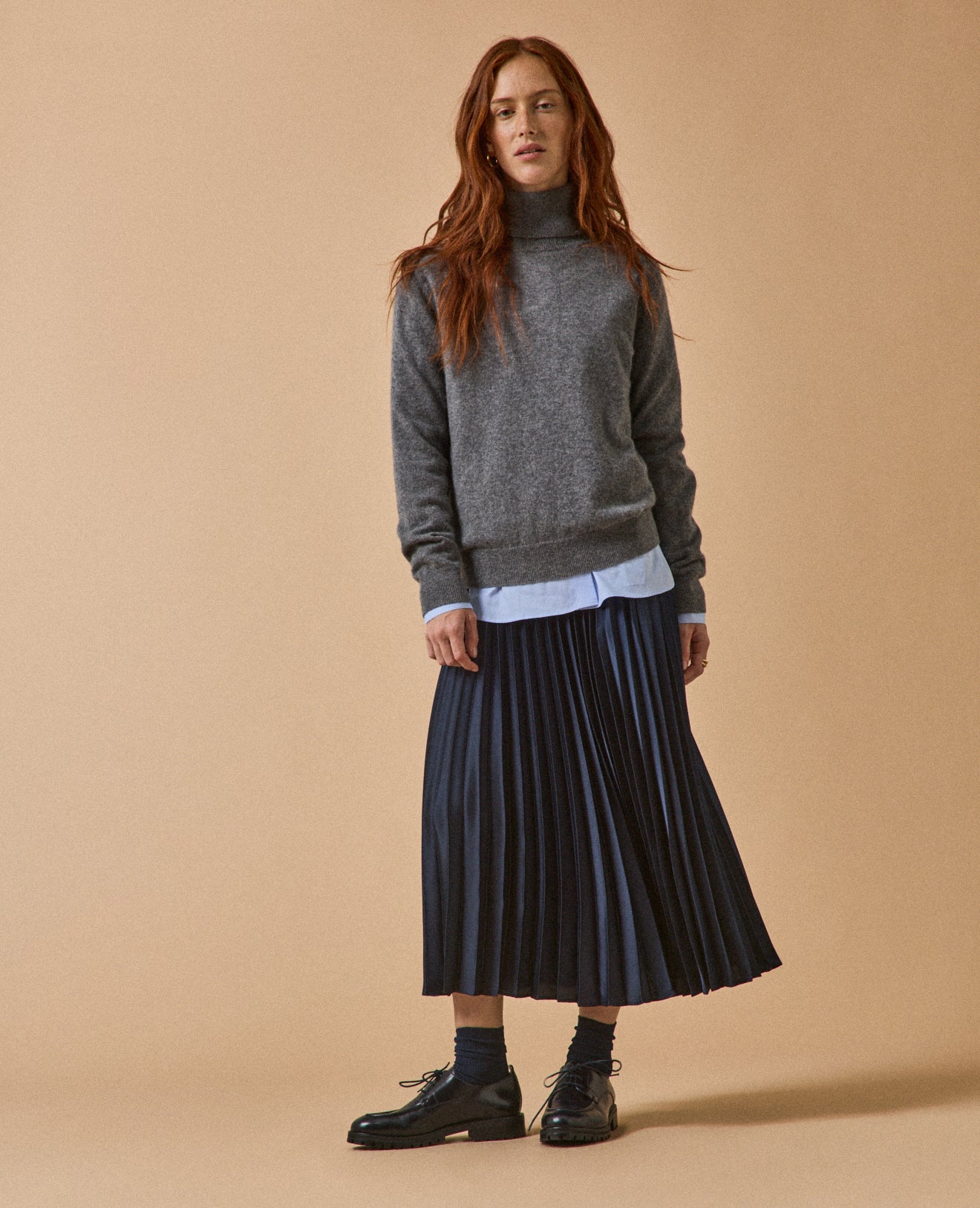 Jupe longue femme plissée soleil