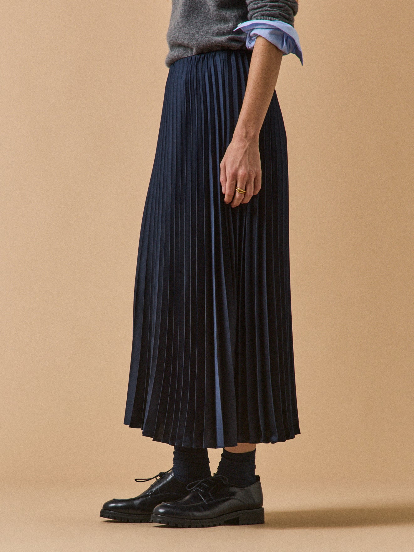 Jupe longue femme plissée soleil