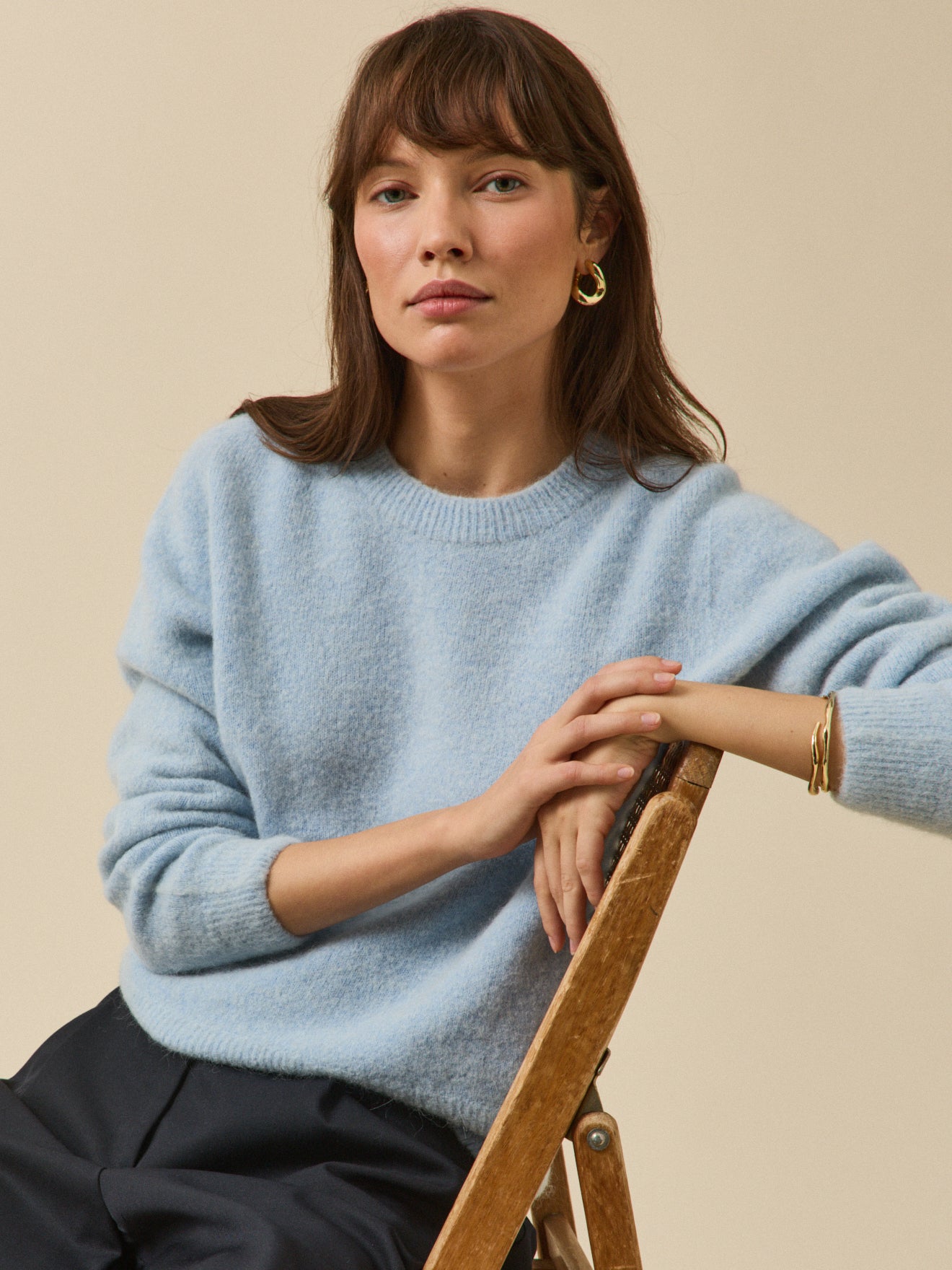 Pull En Laine Et Alpaga Rouge - Taille XS - Occasion Très Bon état
