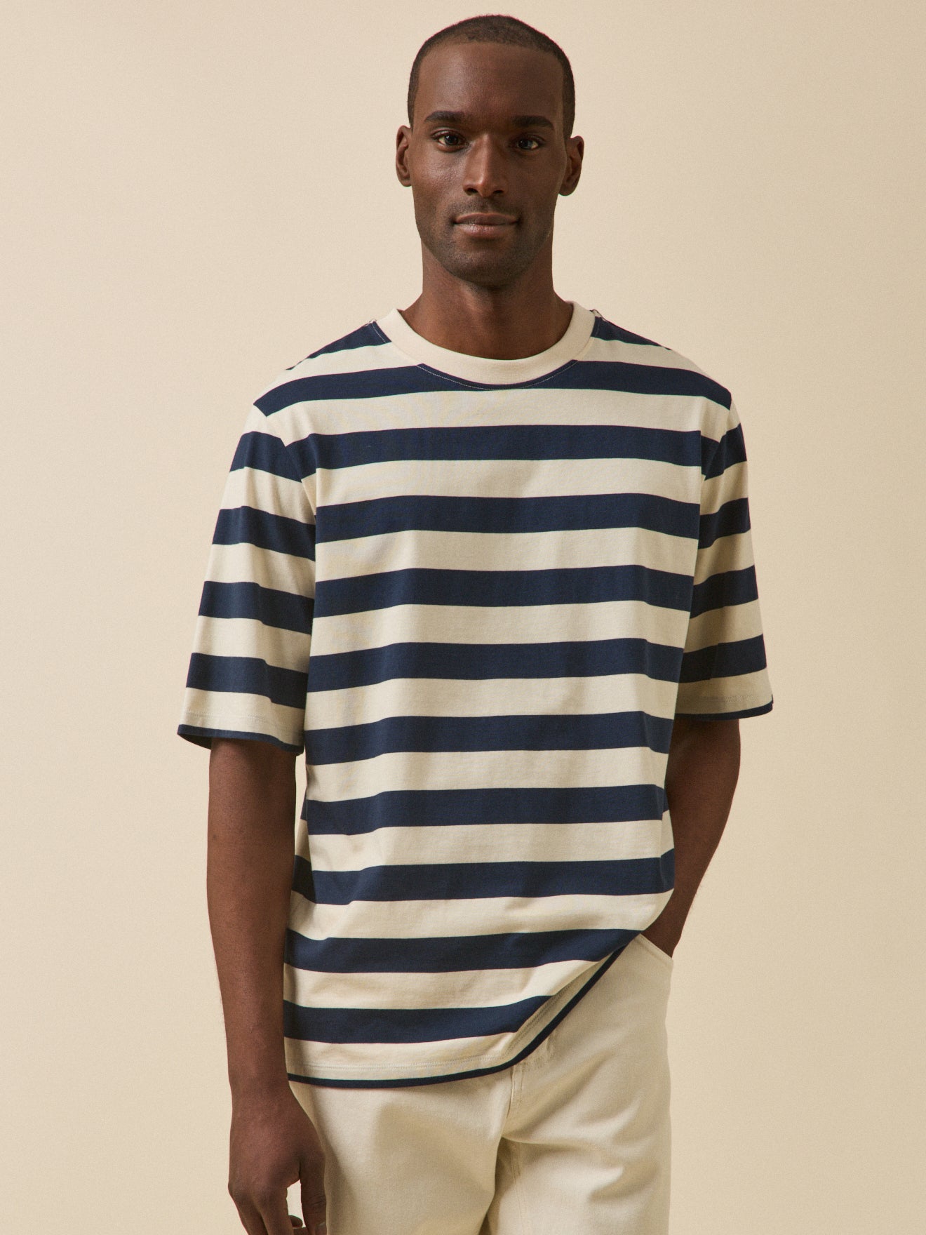 T-shirt rayé homme coton biologique