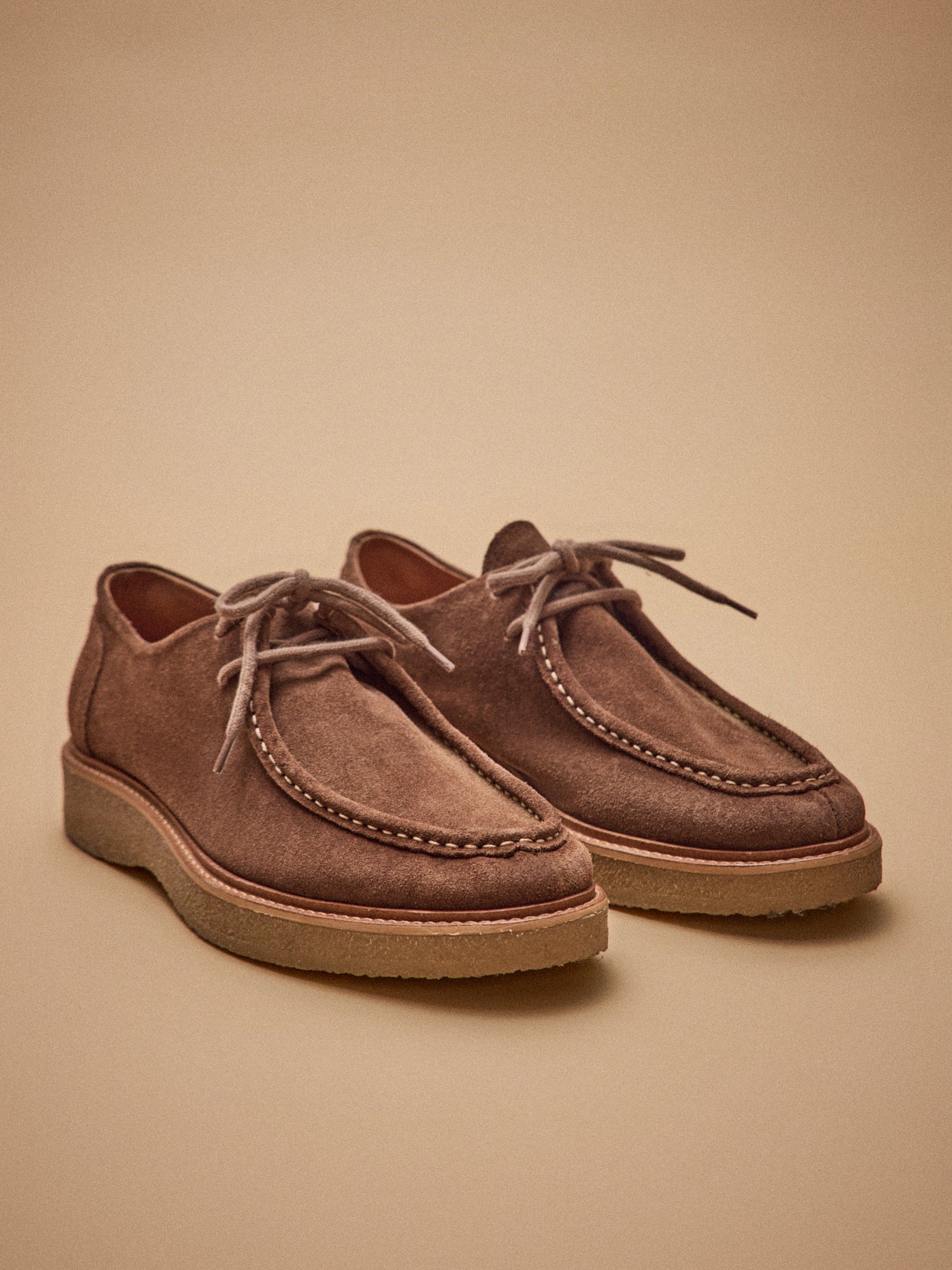 Derbies lacets croûte de cuir homme