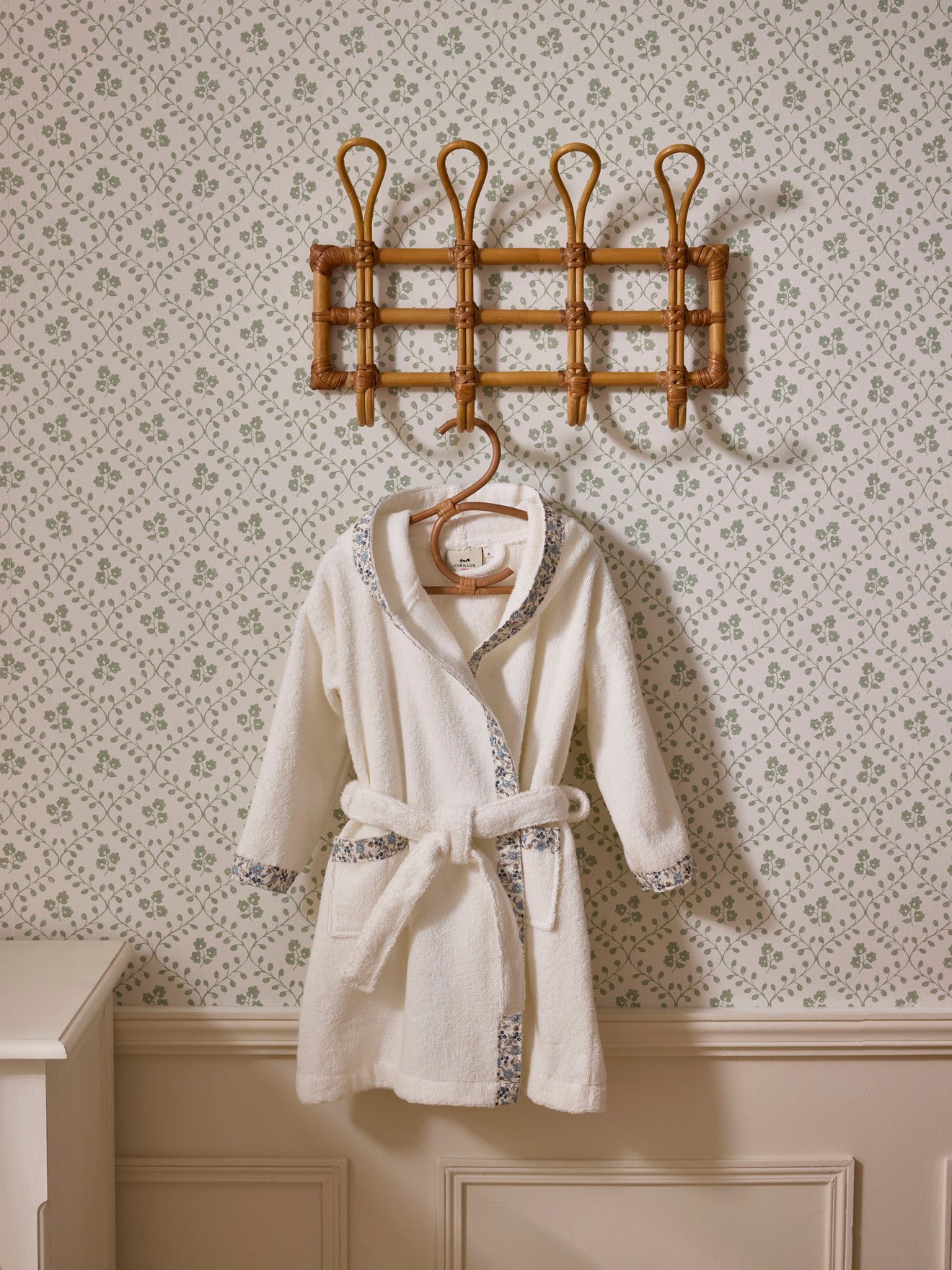 Kinderbadjas in badstof en Liberty