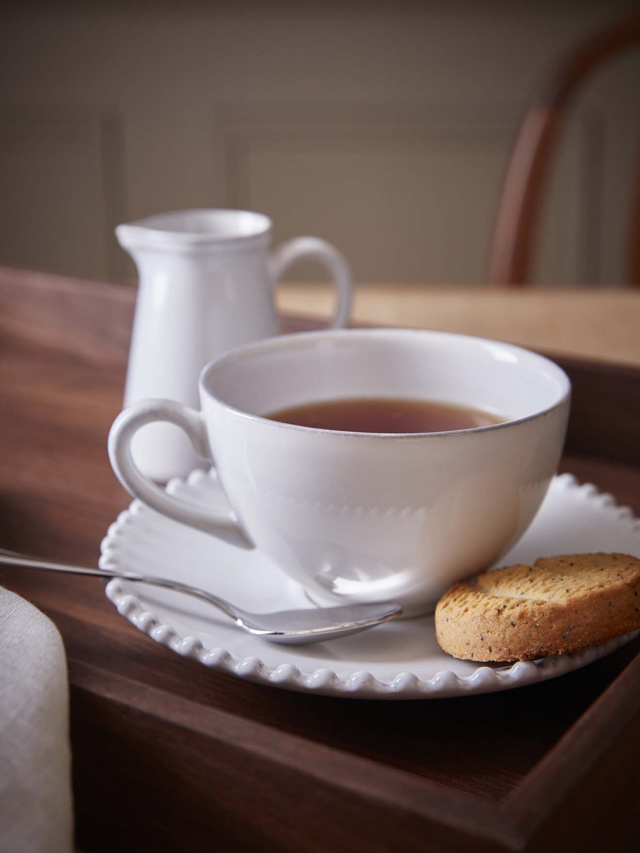 Tasse et sous-tasse "Perle" par lot de 6 - Collection Costa Nova