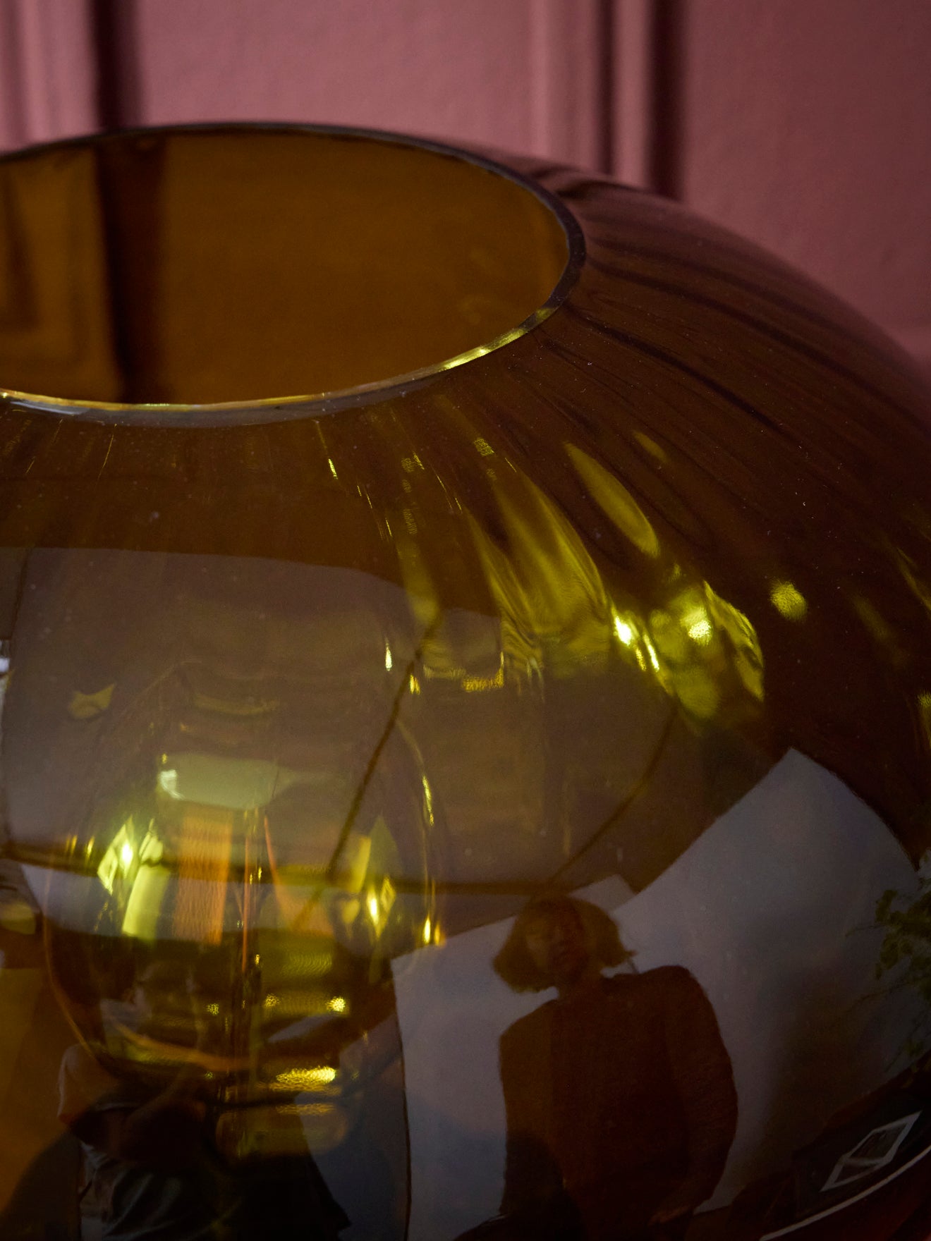 Extragrote lamp in geciseleerd glas "Martin"