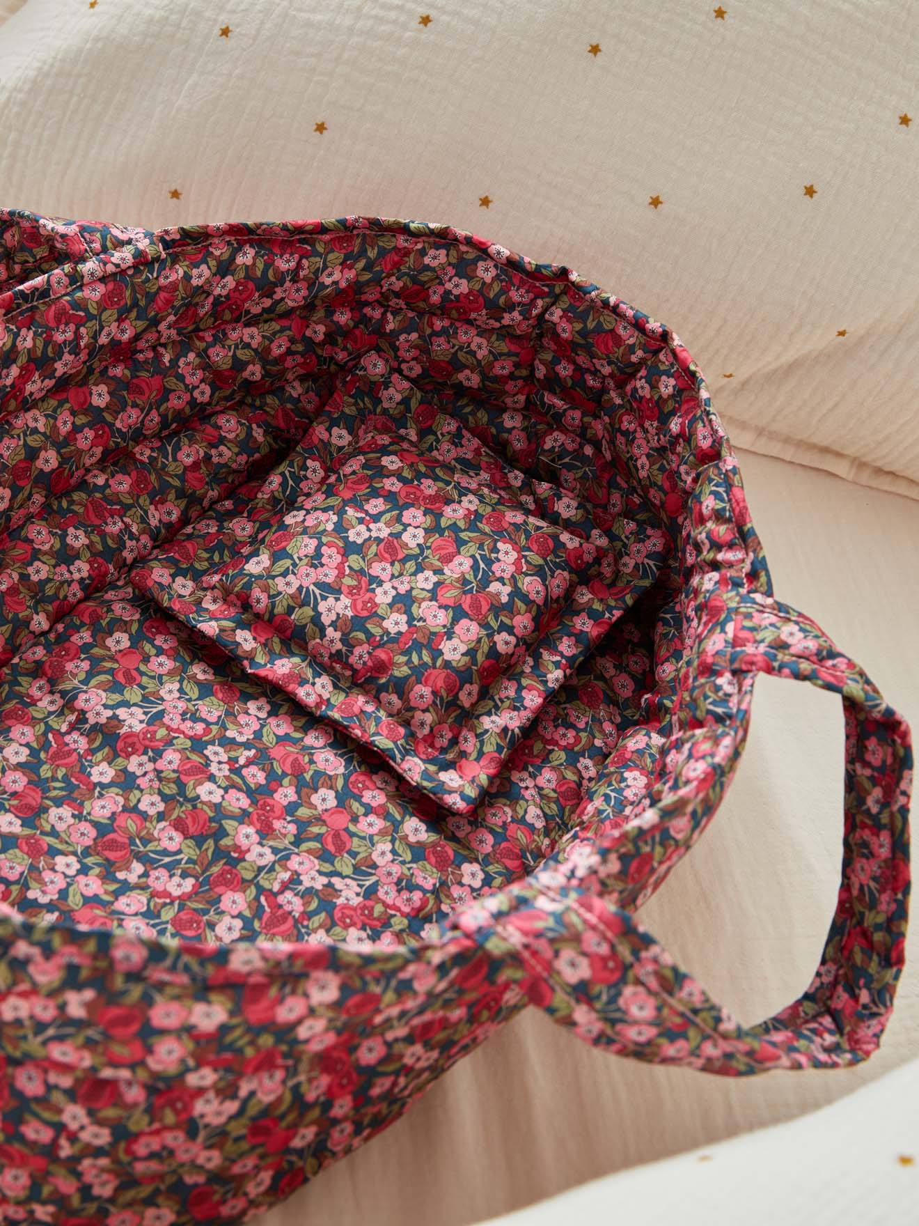 Couffin Mae tissu Liberty - Collection Cyrillus X Minikane