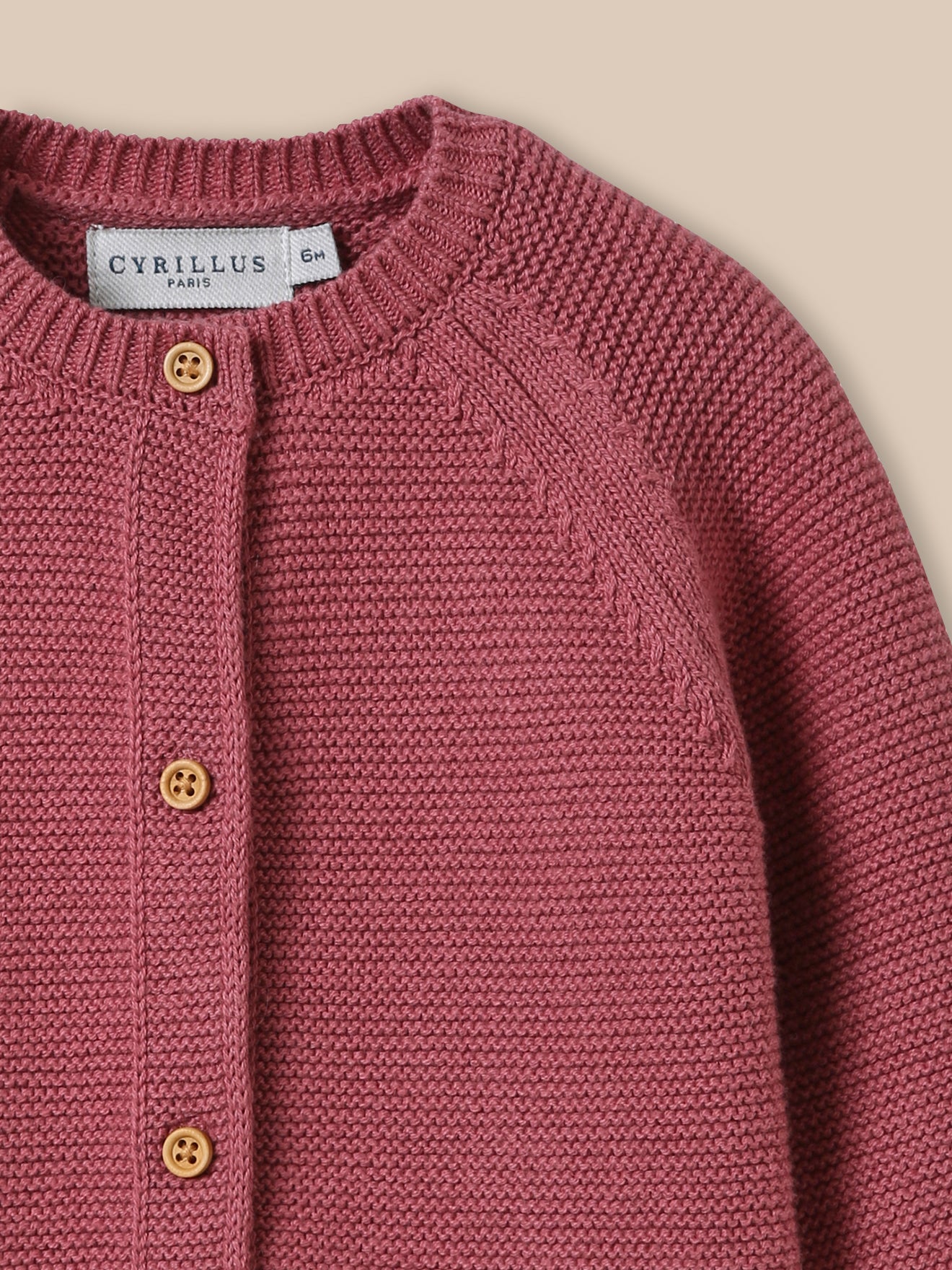 Cardigan en coton biologique et laine Bébé