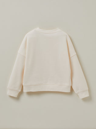 Meisjessweater met borduursel in Liberty-stof - Biokatoen