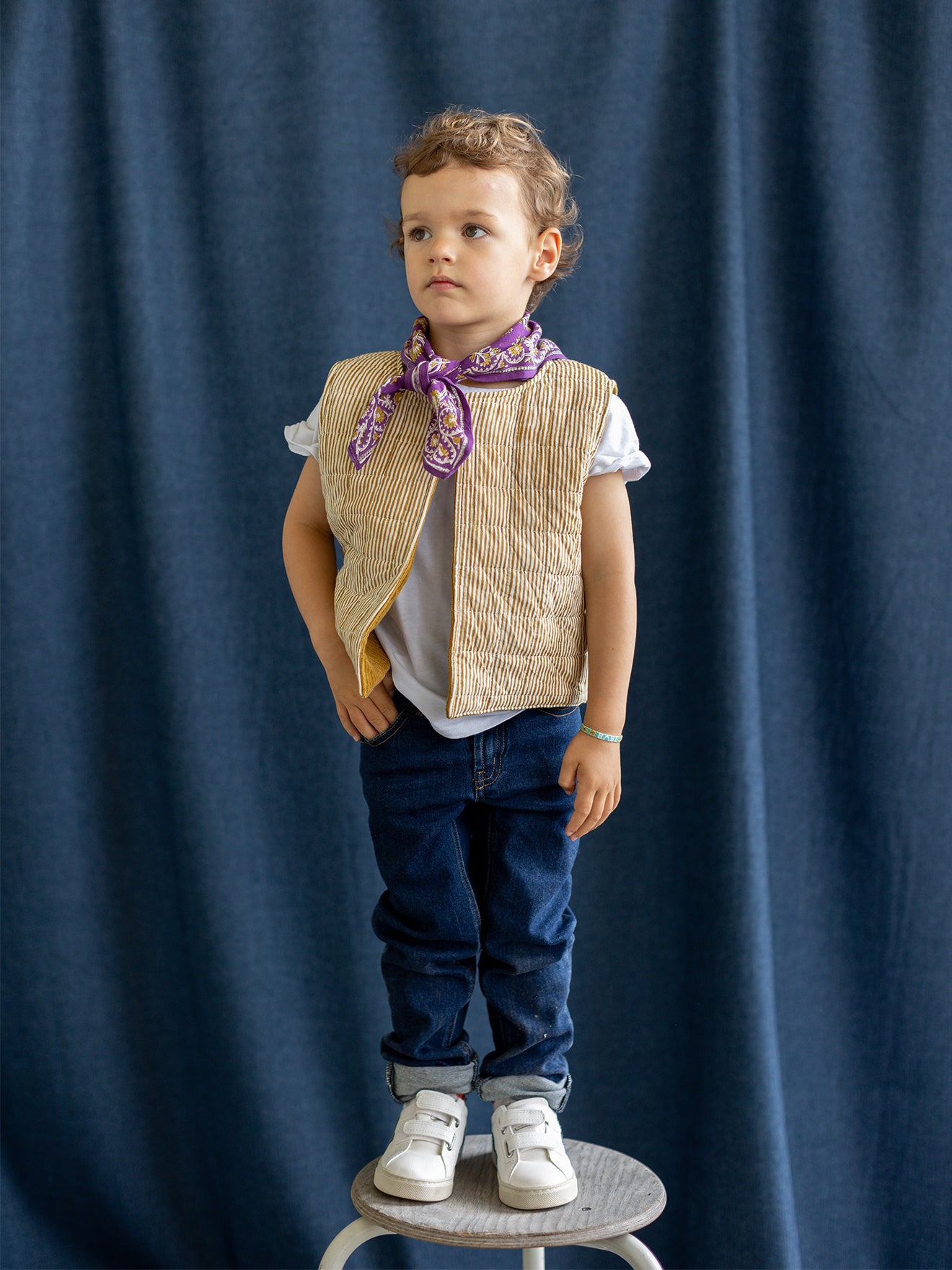Gilet réversible enfant Sakari - Cyrillus X Apaches Collections