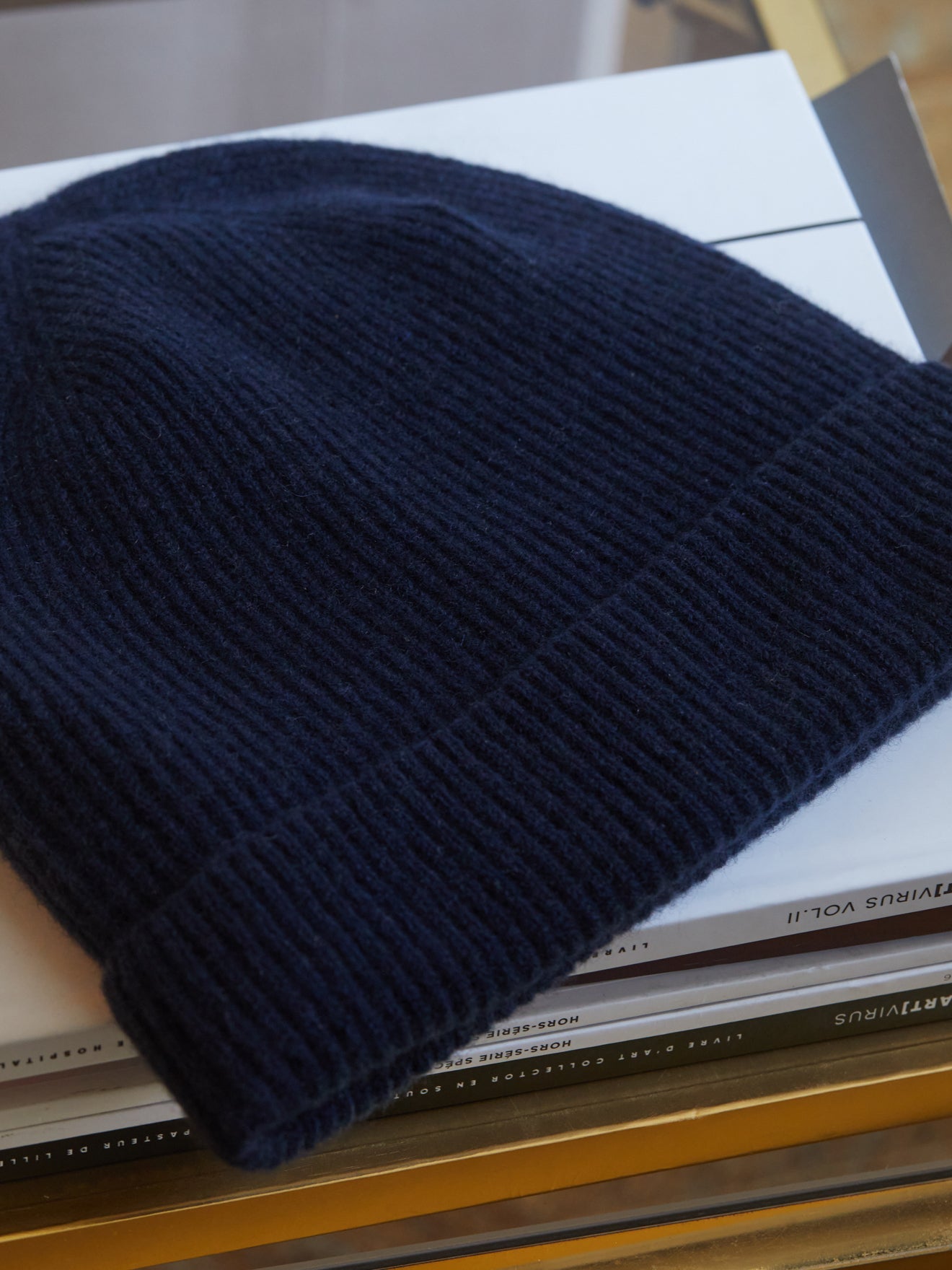 Muts in ribtricot - Kasjmier collectie