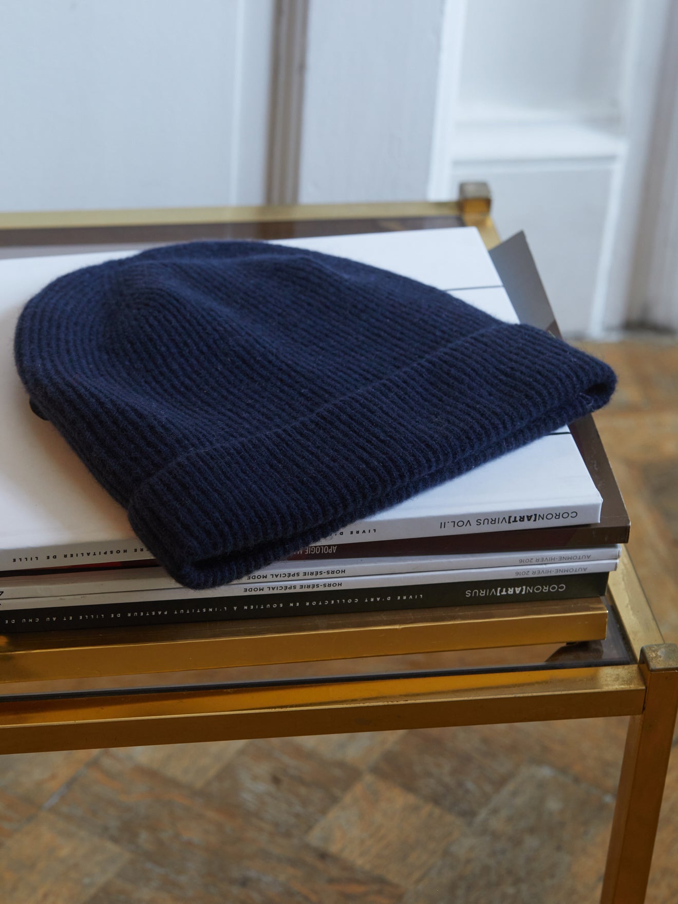 Muts in ribtricot - Kasjmier collectie