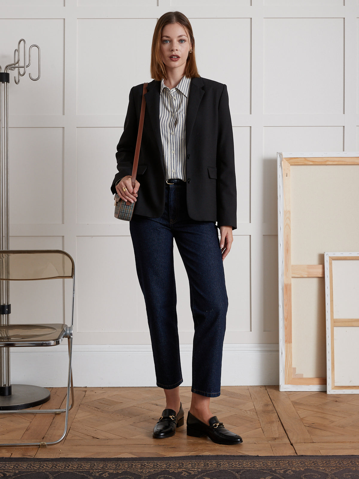Effen damesblazer