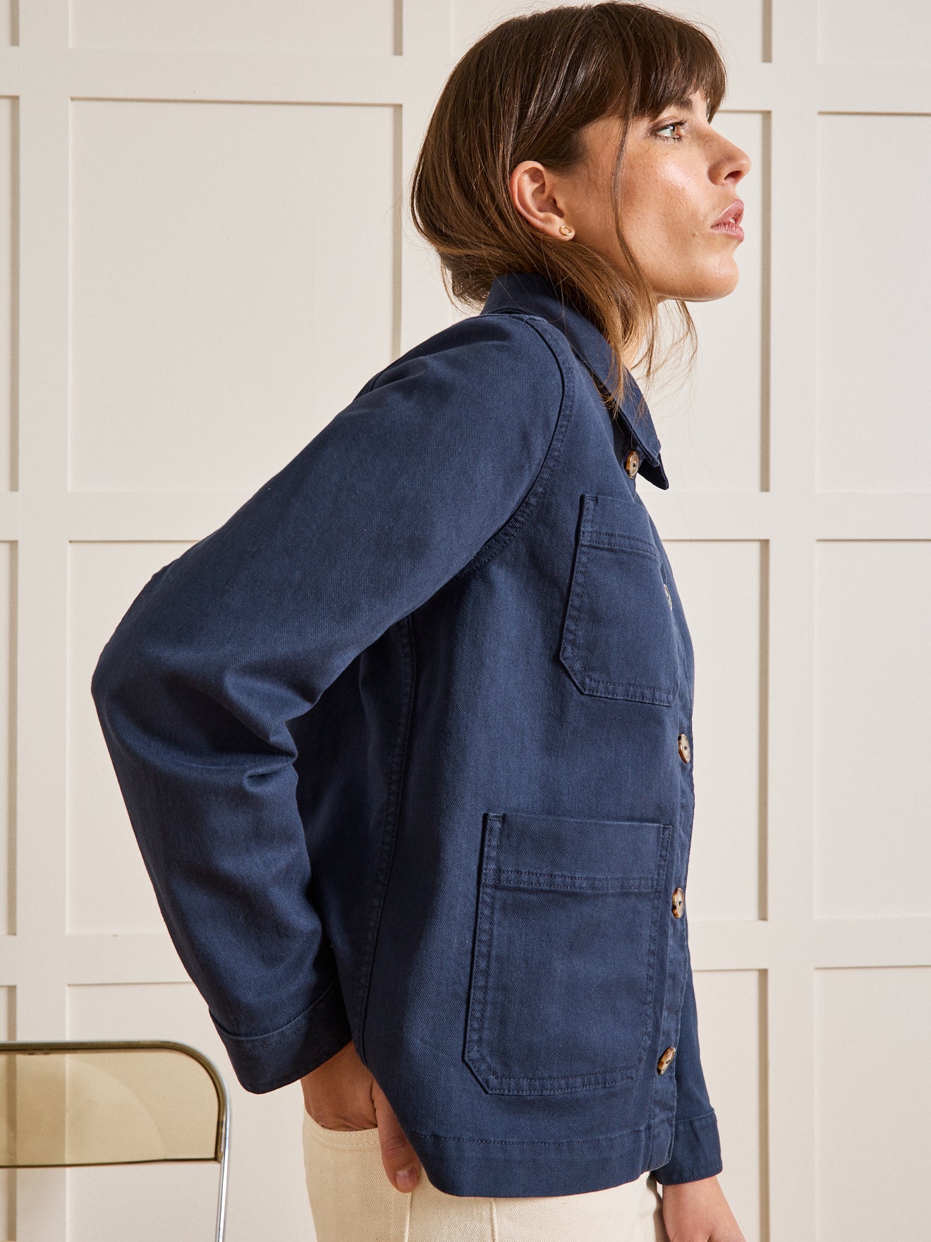 Worker style damesjasje - biokatoen