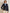 Damesblazer in twill met goudkleurige knopen
