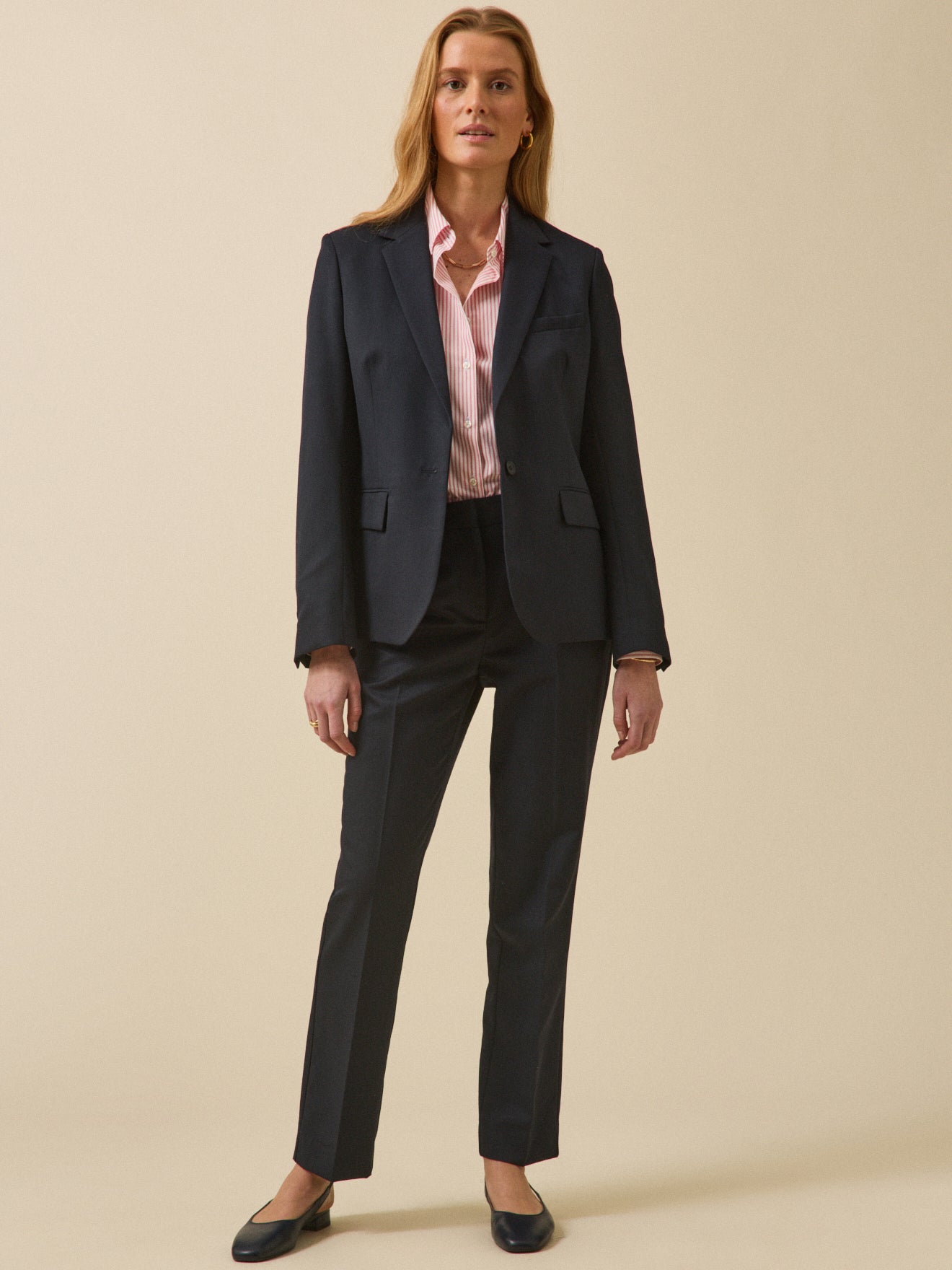 Damesblazer in effen wolmix