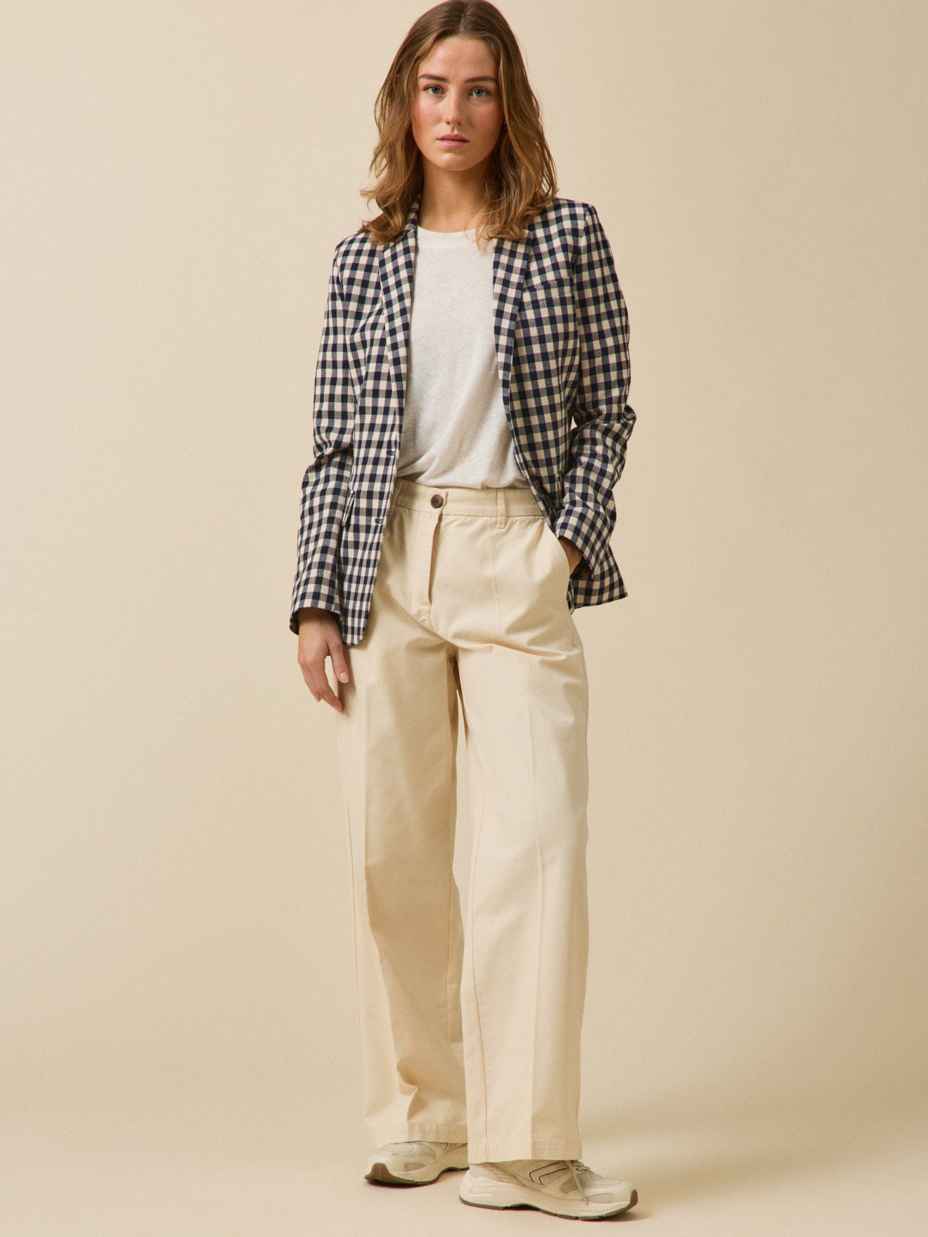 Veste tailleur vichy femme