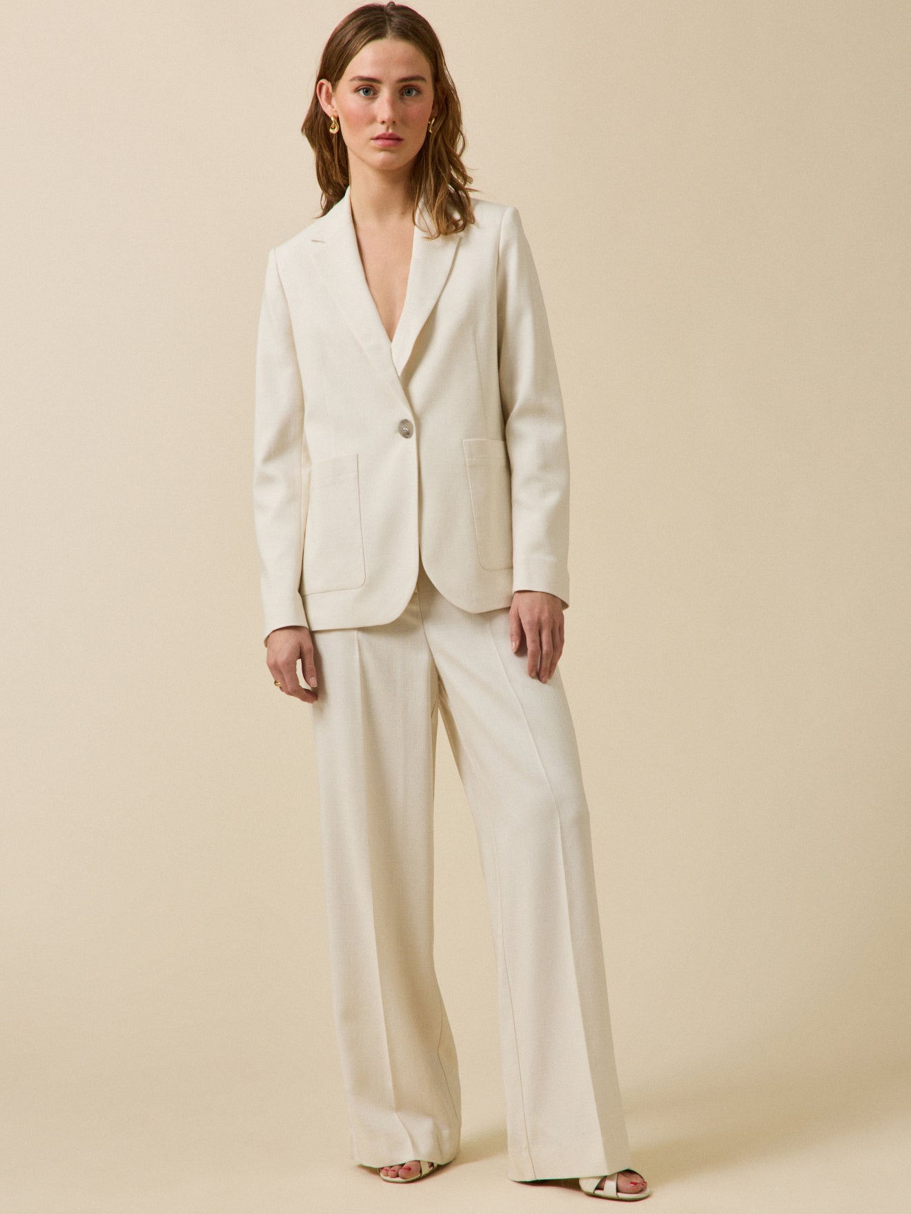 Feestelijke damesblazer in structuurstof