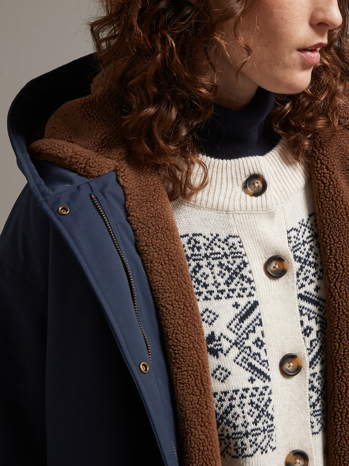 Parka longue fourrée femme