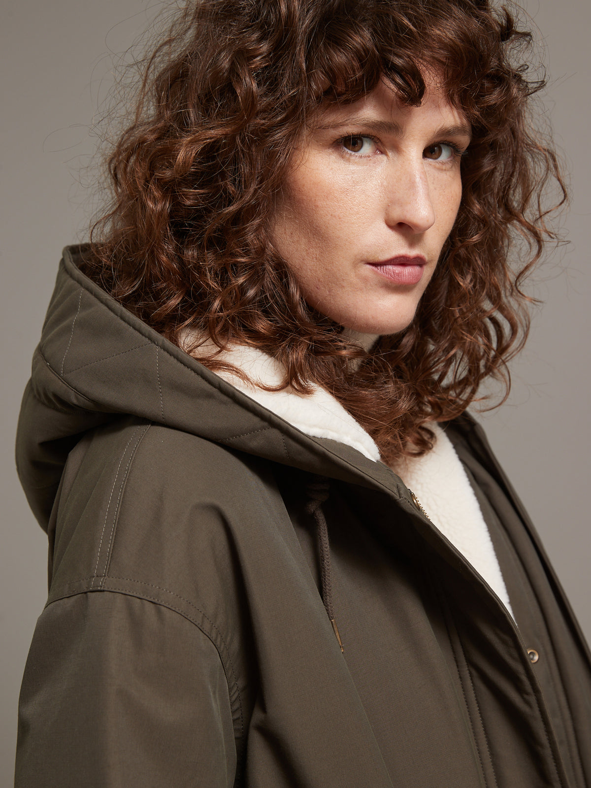 Parka longue fourrée femme