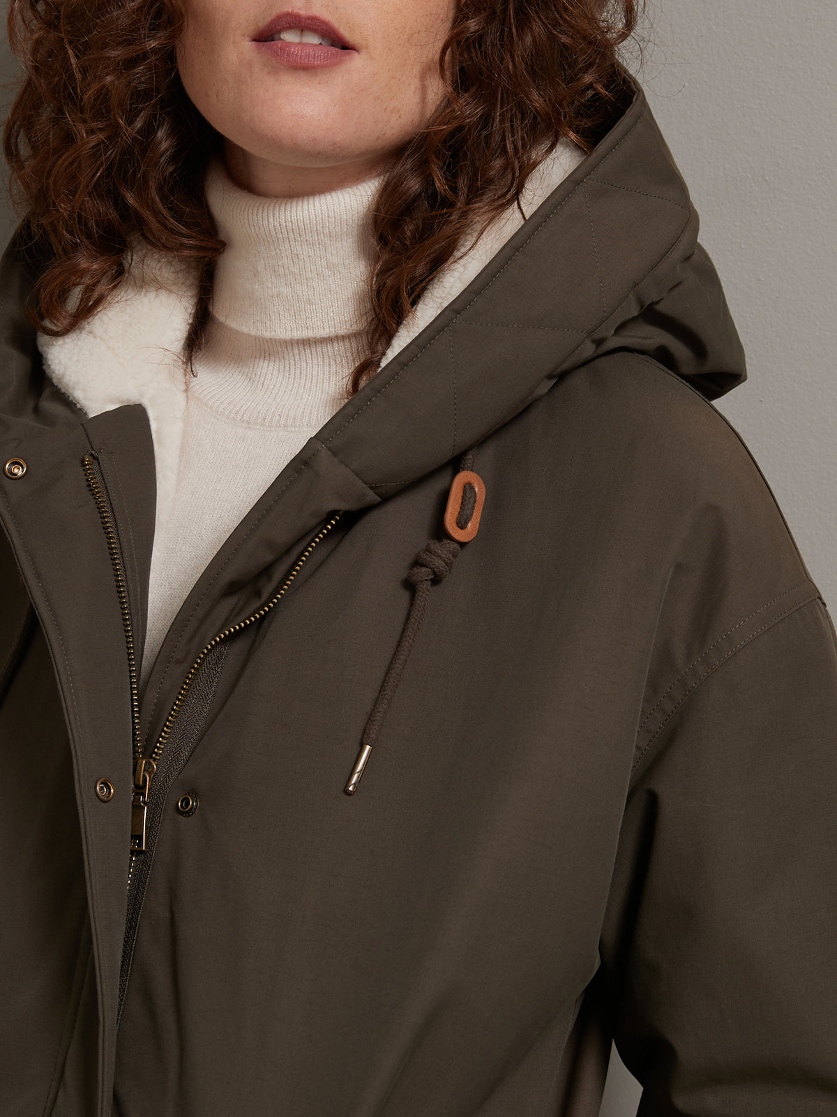 Parka longue fourrée femme