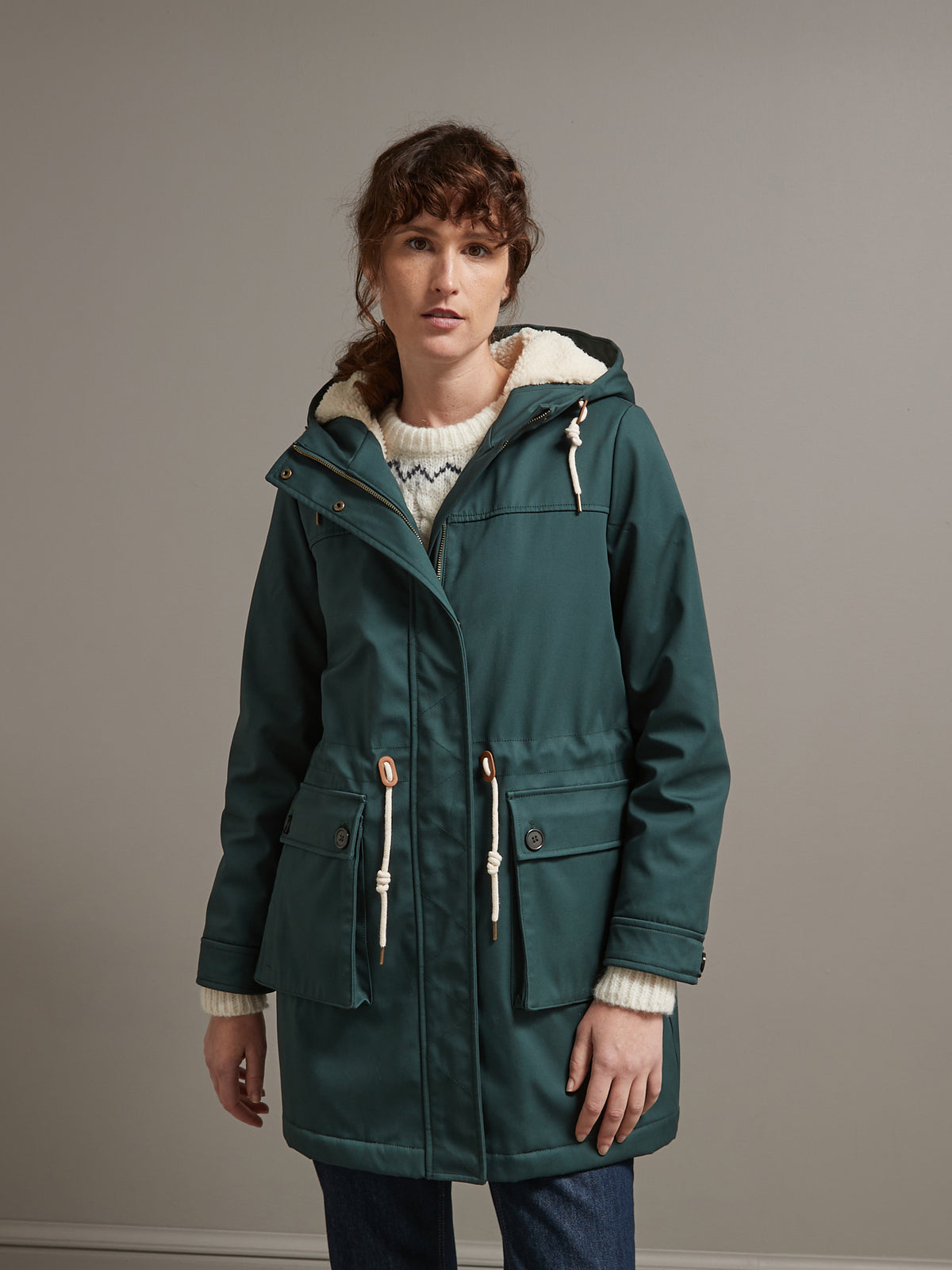 Parka longue fourrée et matelassée femme