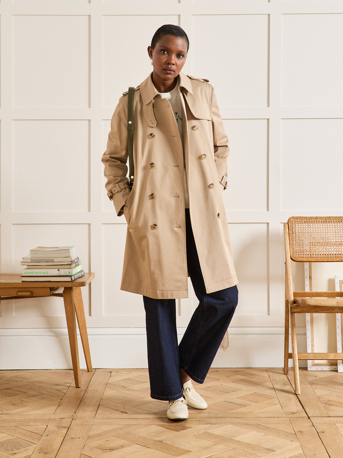 Trench long femme