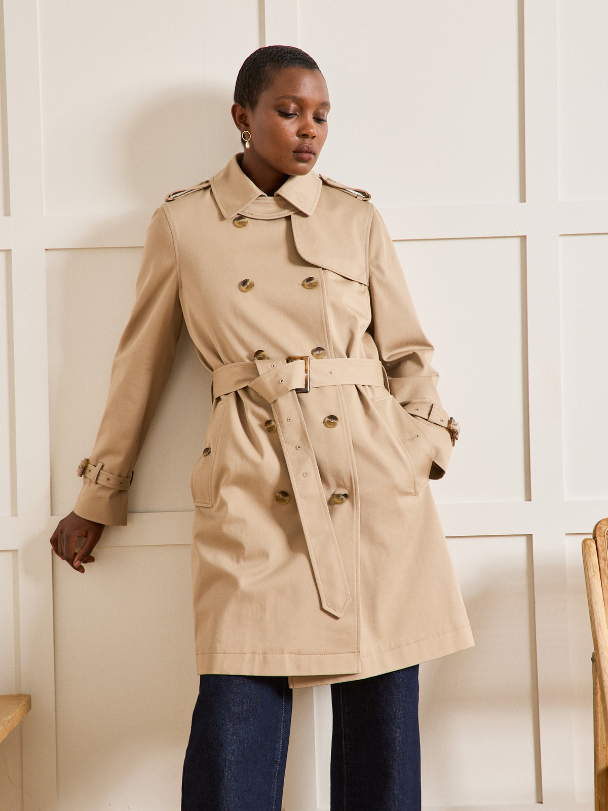 Trench long femme