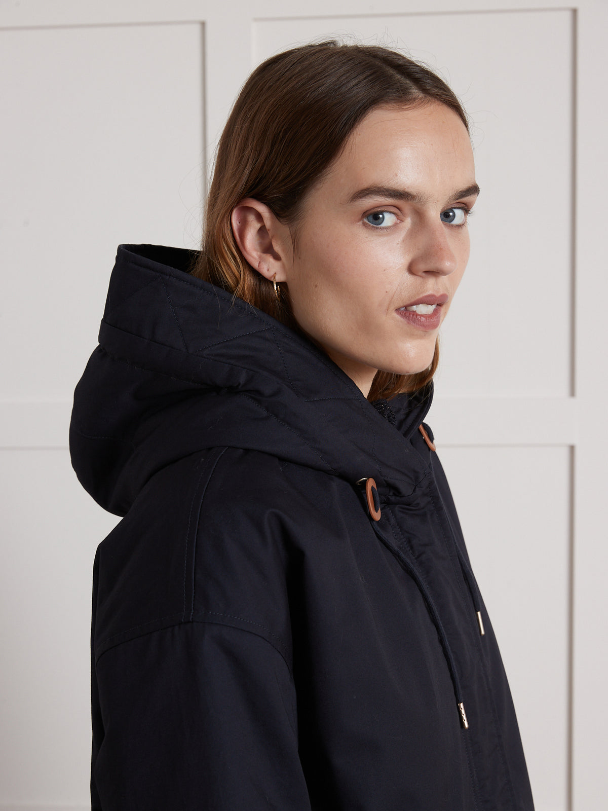 Parka courte femme doublée imitation fourrure