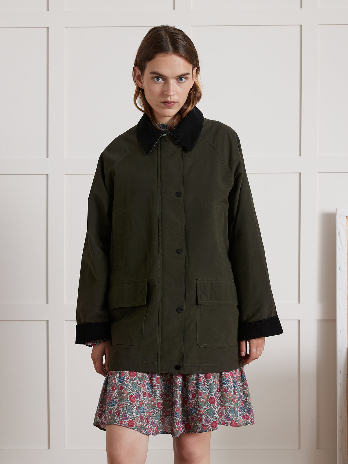 Veste femme coton enduit