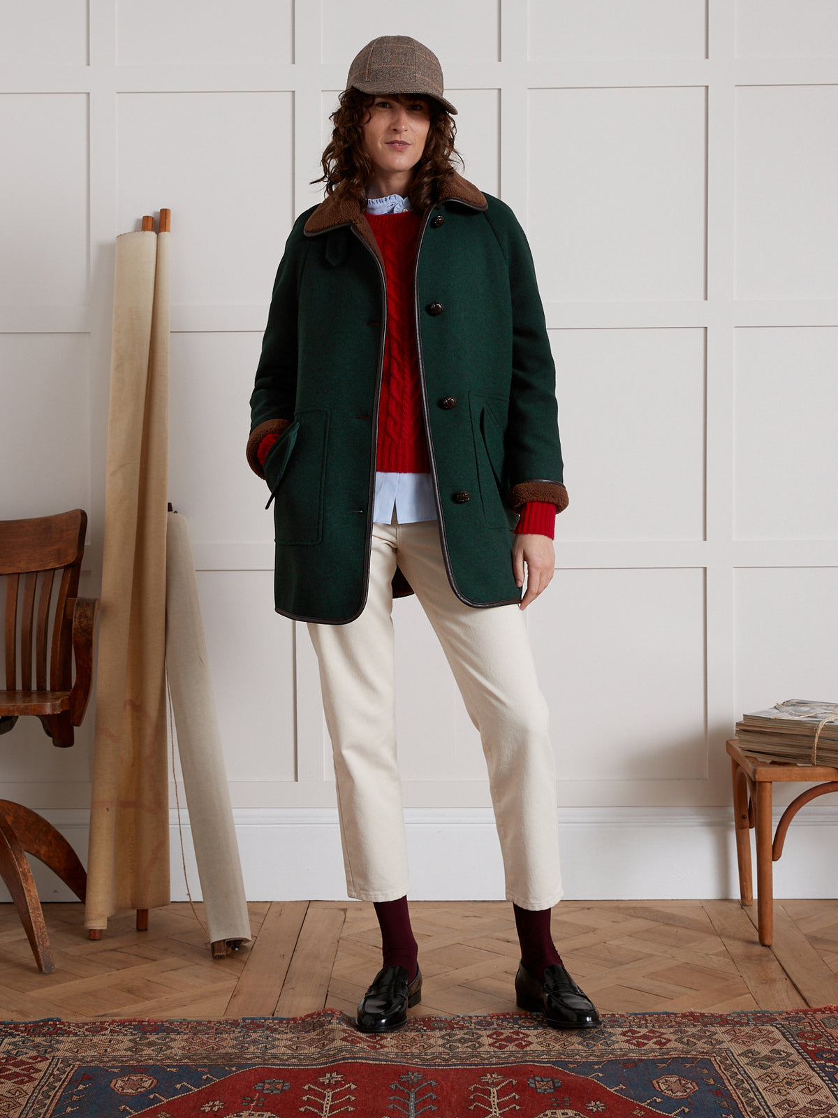Manteau gansé intérieur sherpa femme
