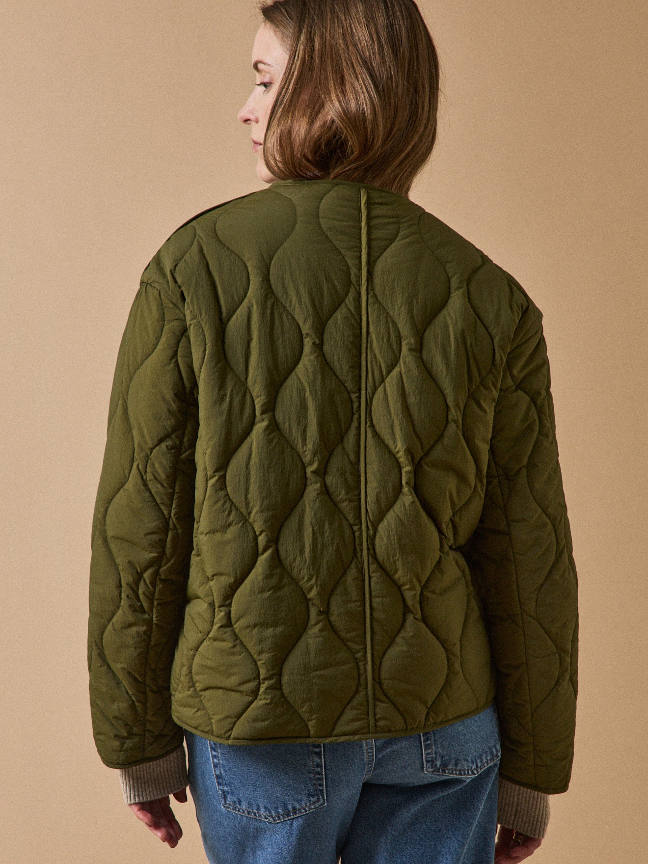 Veste matelassée sans col femme