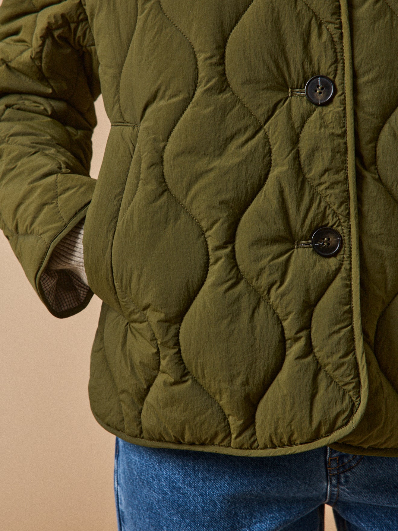 Veste matelassée sans col femme