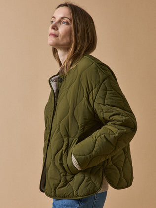 Veste matelassée sans col femme