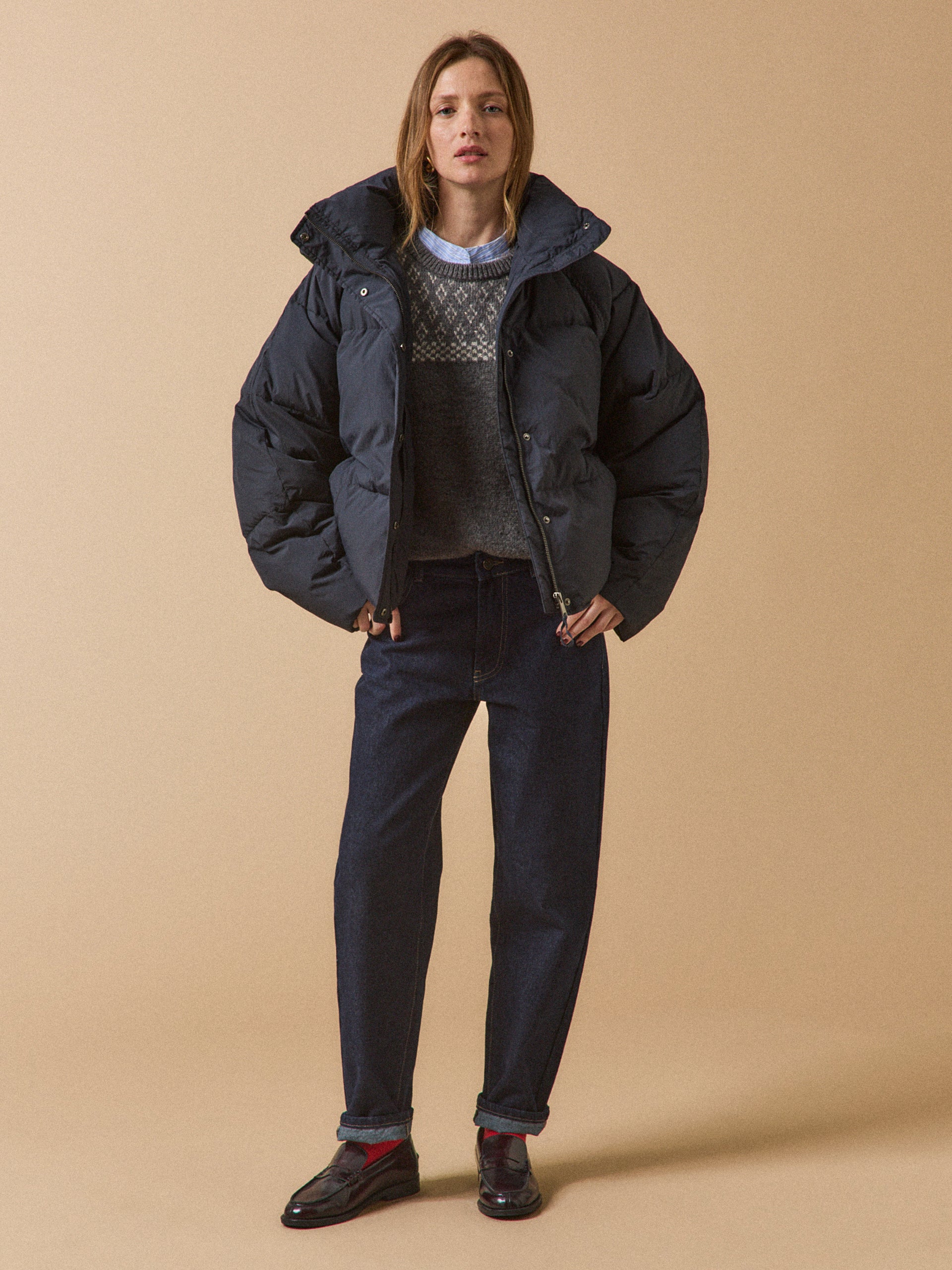 Doudoune courte matelassée femme