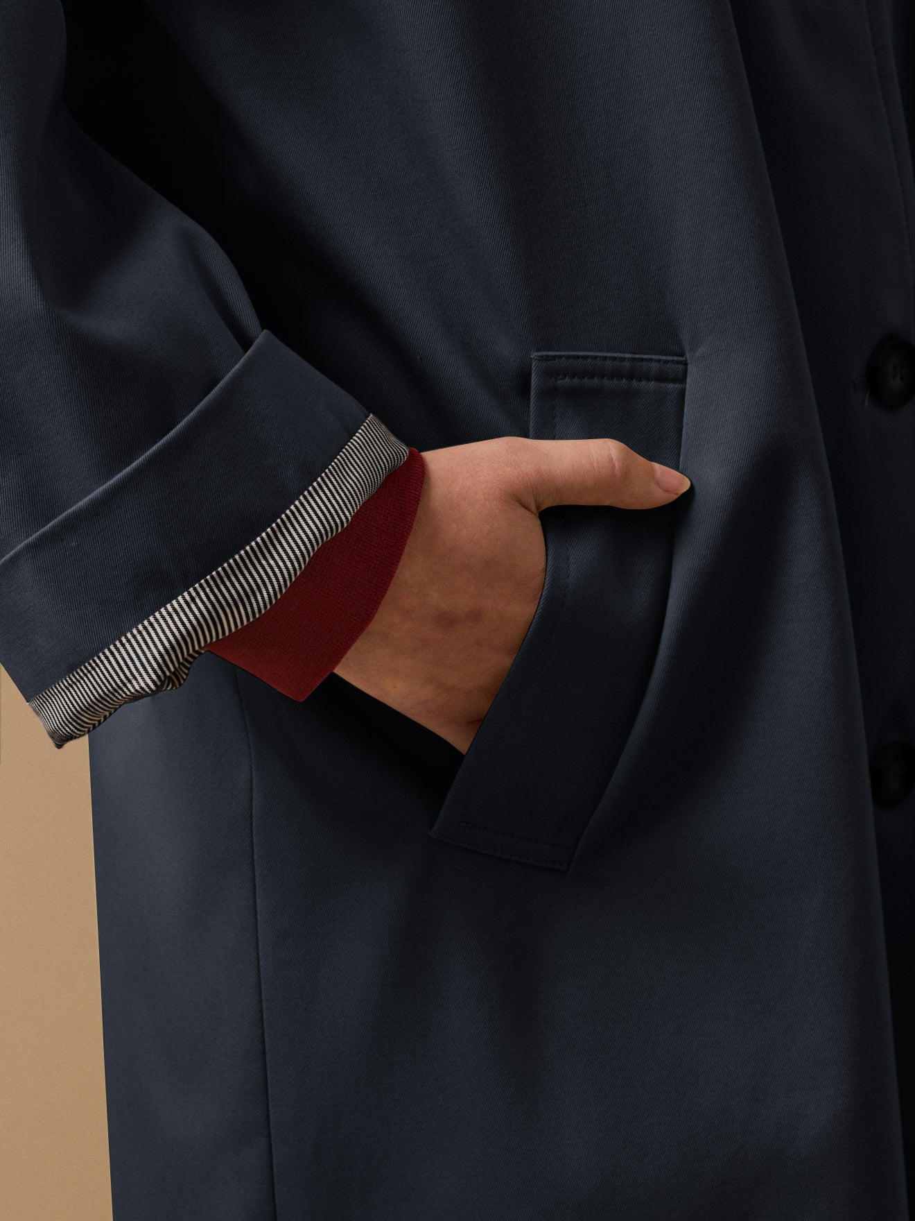 Trench long coton biologique femme
