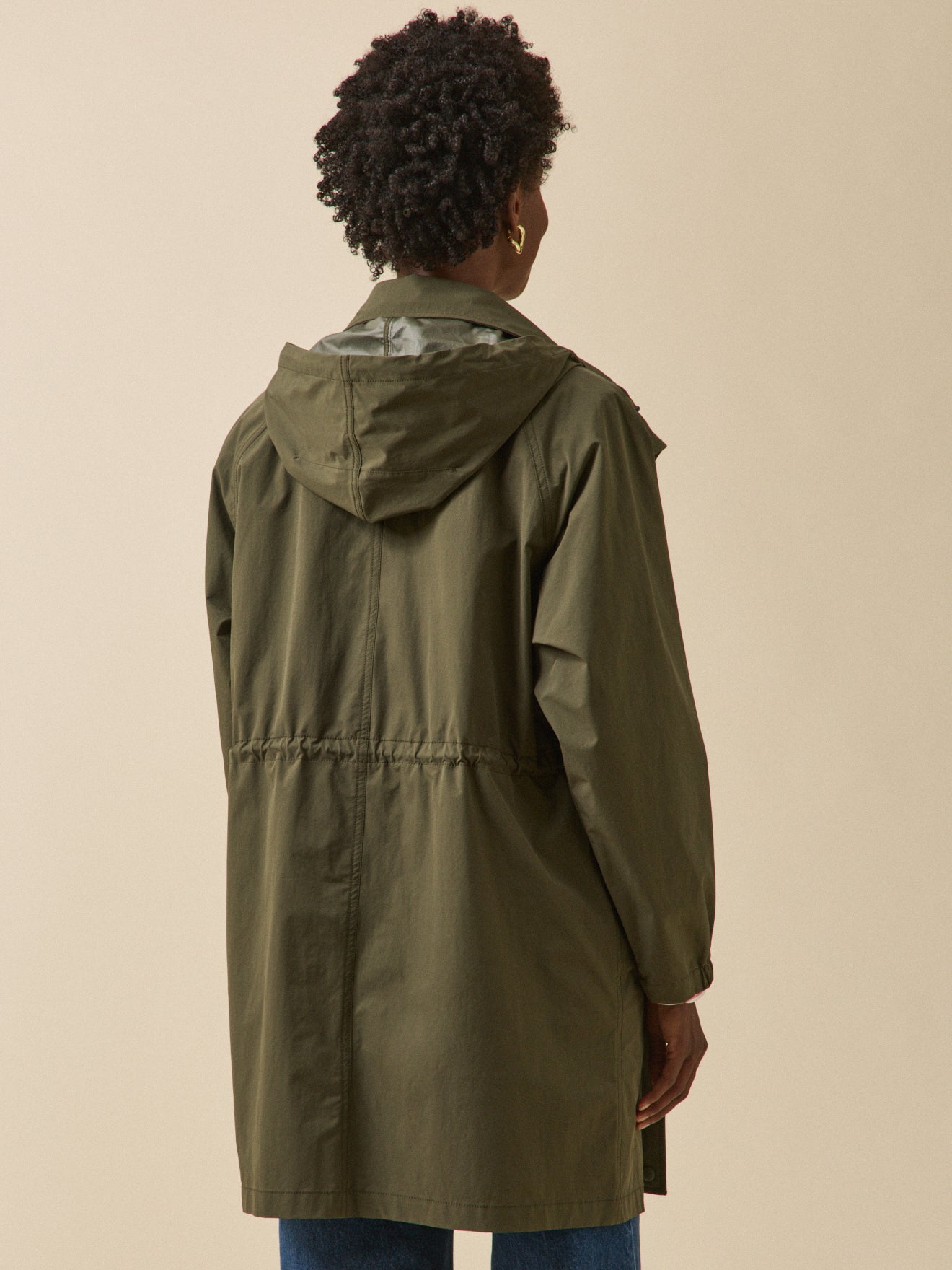 Ultralichte lange damesparka