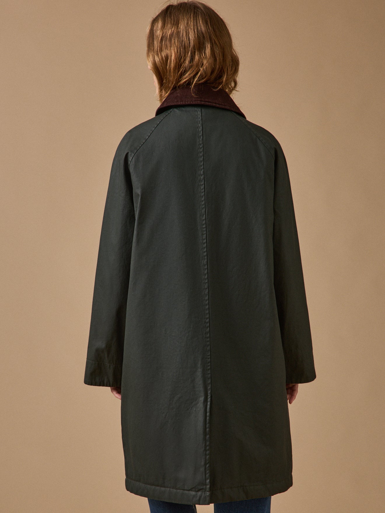 Damesregenjas in gecoat canvas