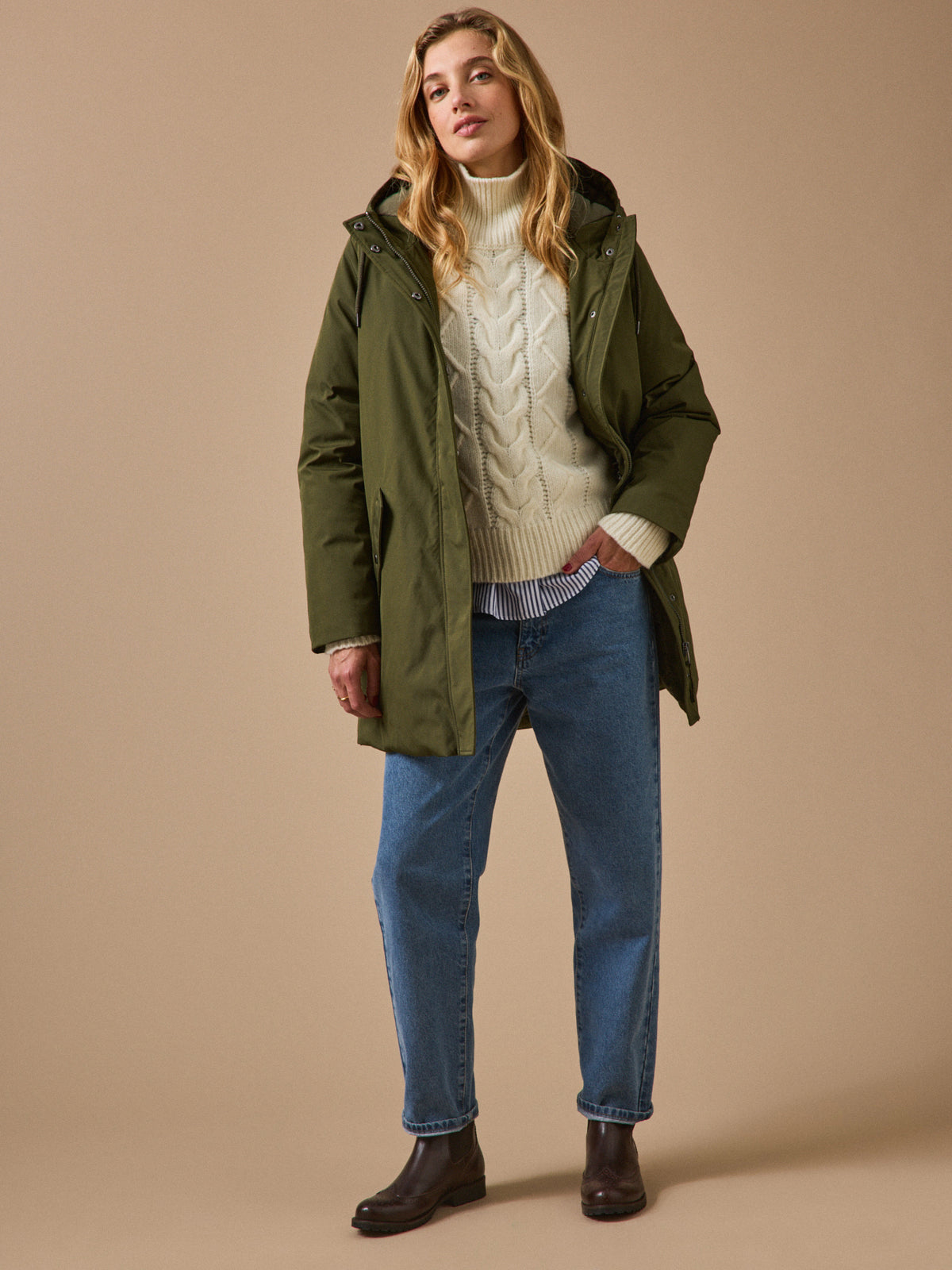 Parka longue matelassée femme