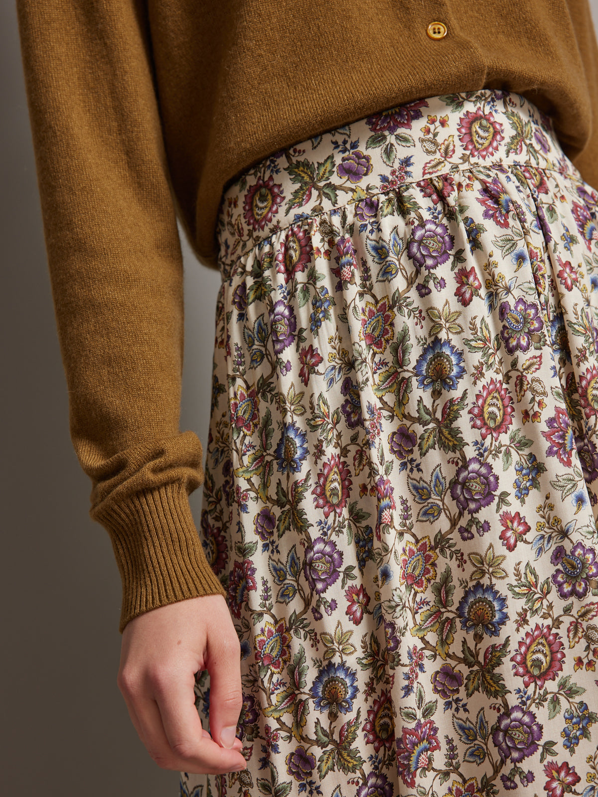 Halflange damesrok in Liberty "Chintz Tree"