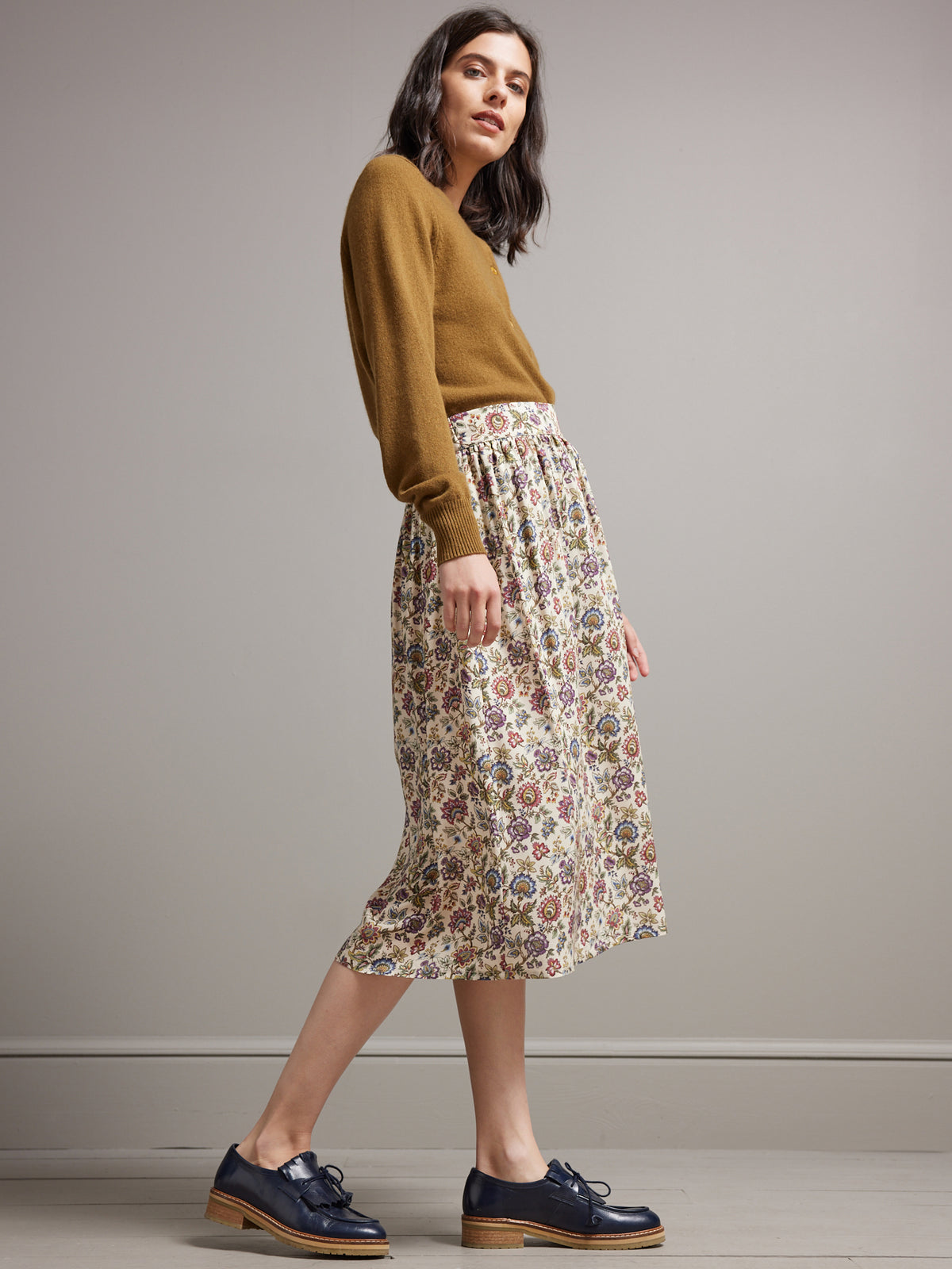 Halflange damesrok in Liberty "Chintz Tree"