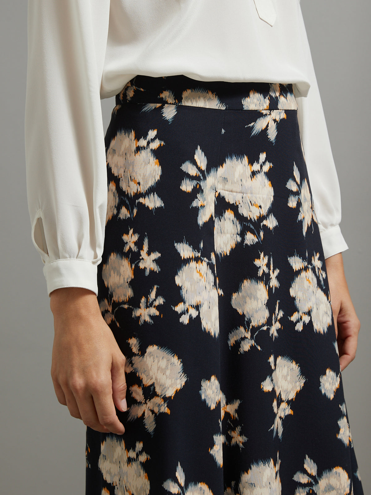 Halflange damesrok met Erica-print