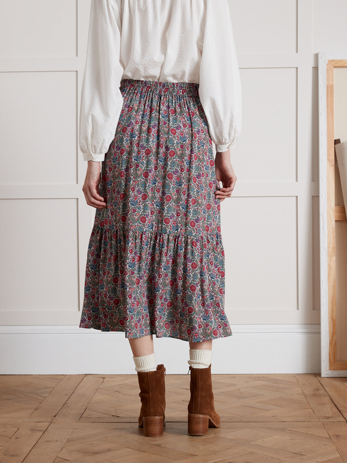 Jupe mi-longue femme tissu Liberty Tapestry - Limited Collection