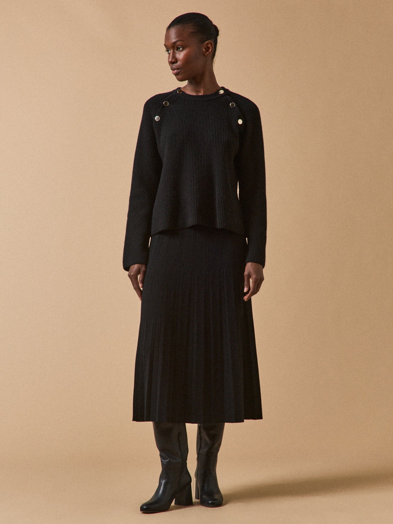 Jupe Femme maille plissée