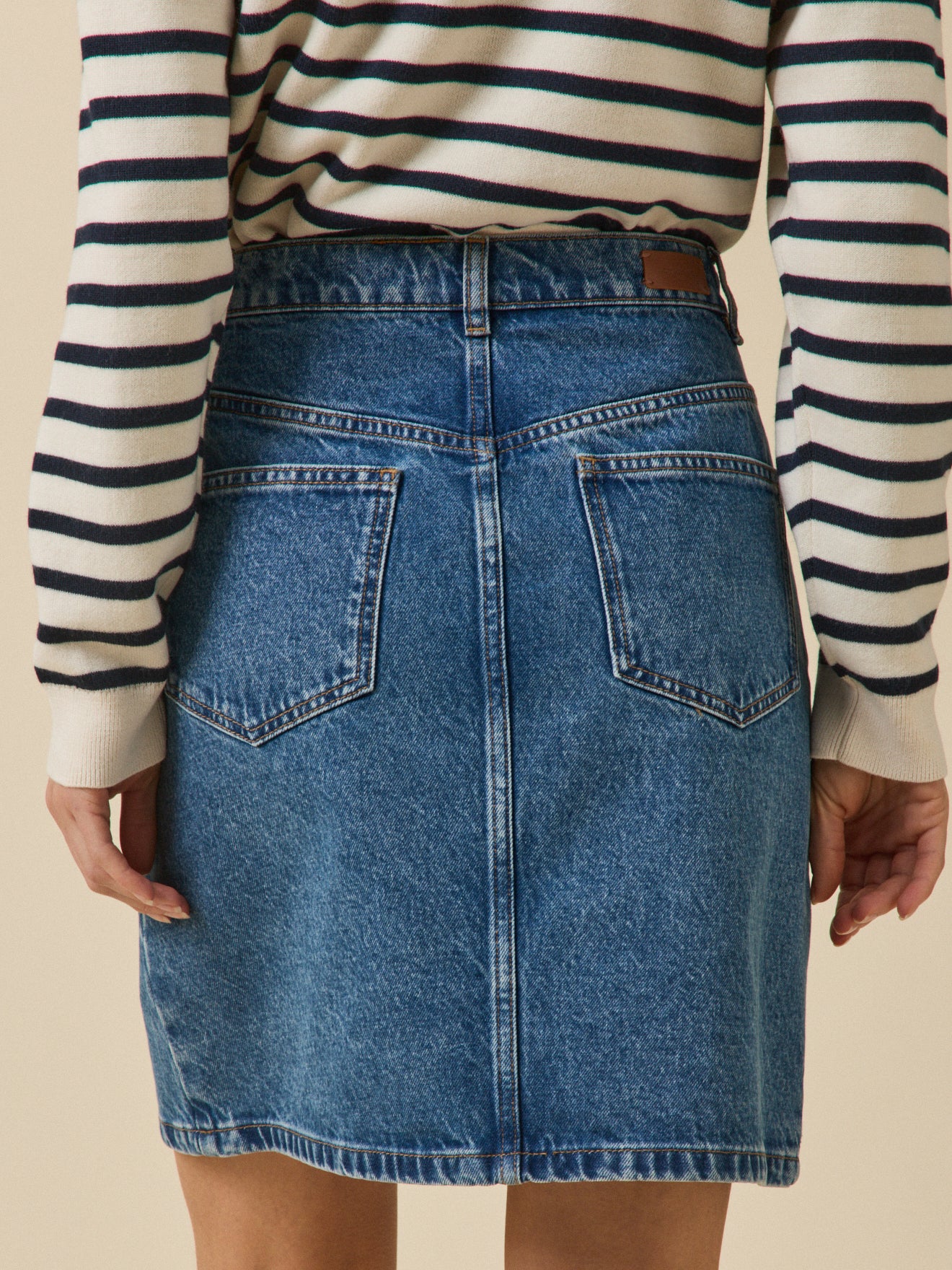 Jupe courte jean femme coton biologique