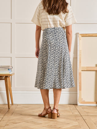Halflange damesrok met Gladys-print van Pablo Piatti