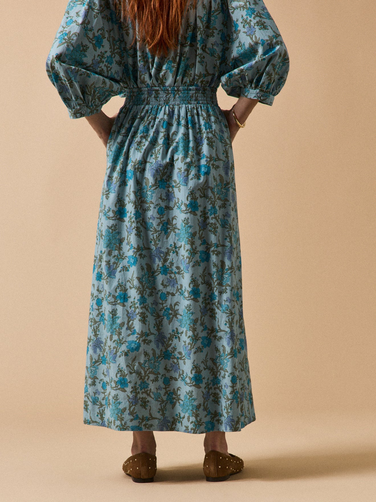 Lange damesrok met Flore-print