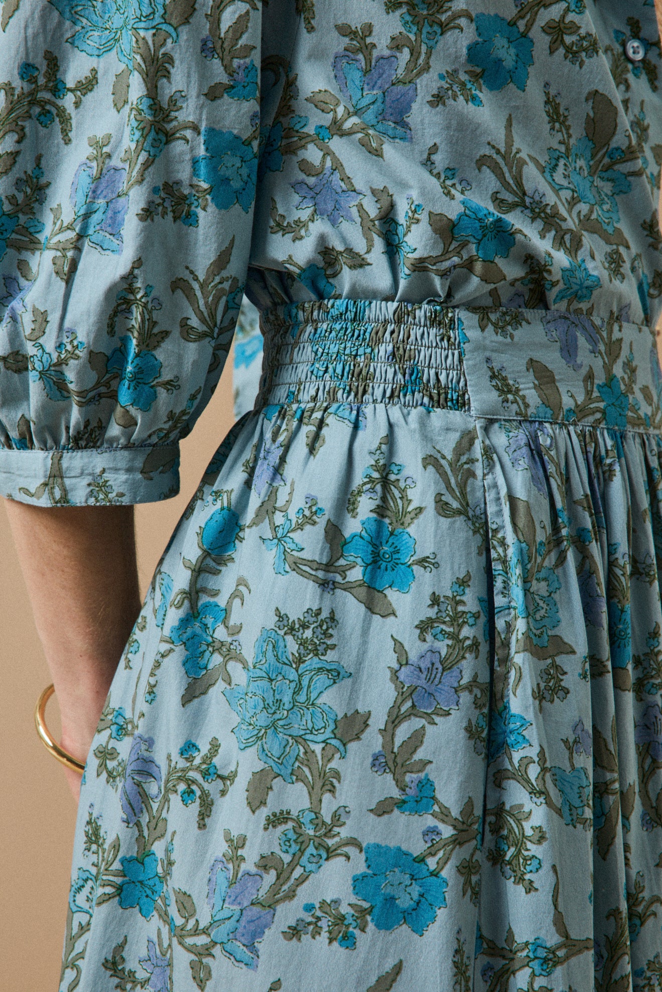 Lange damesrok met Flore-print